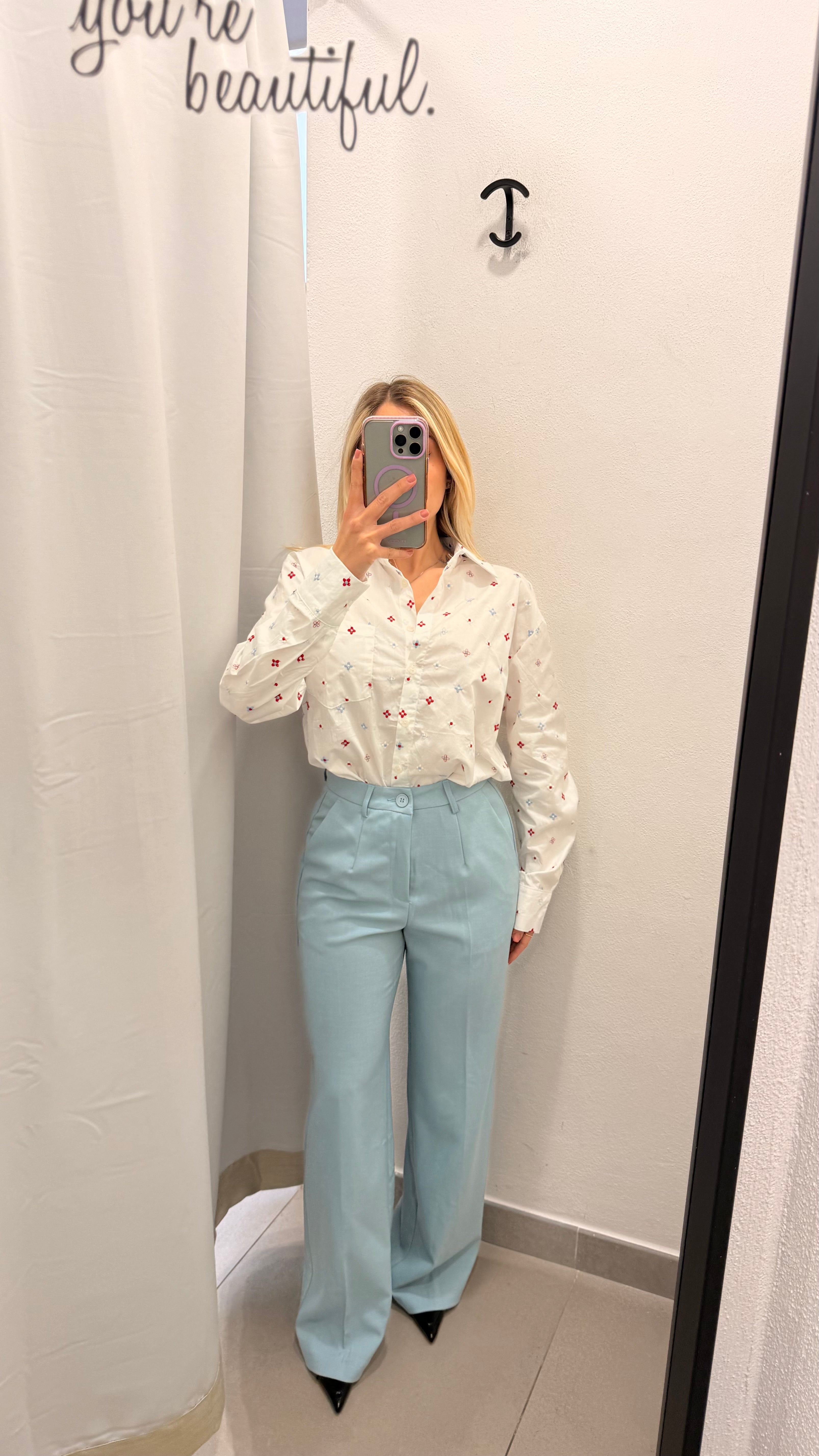 PANTALONE OFFICE AZZURRO