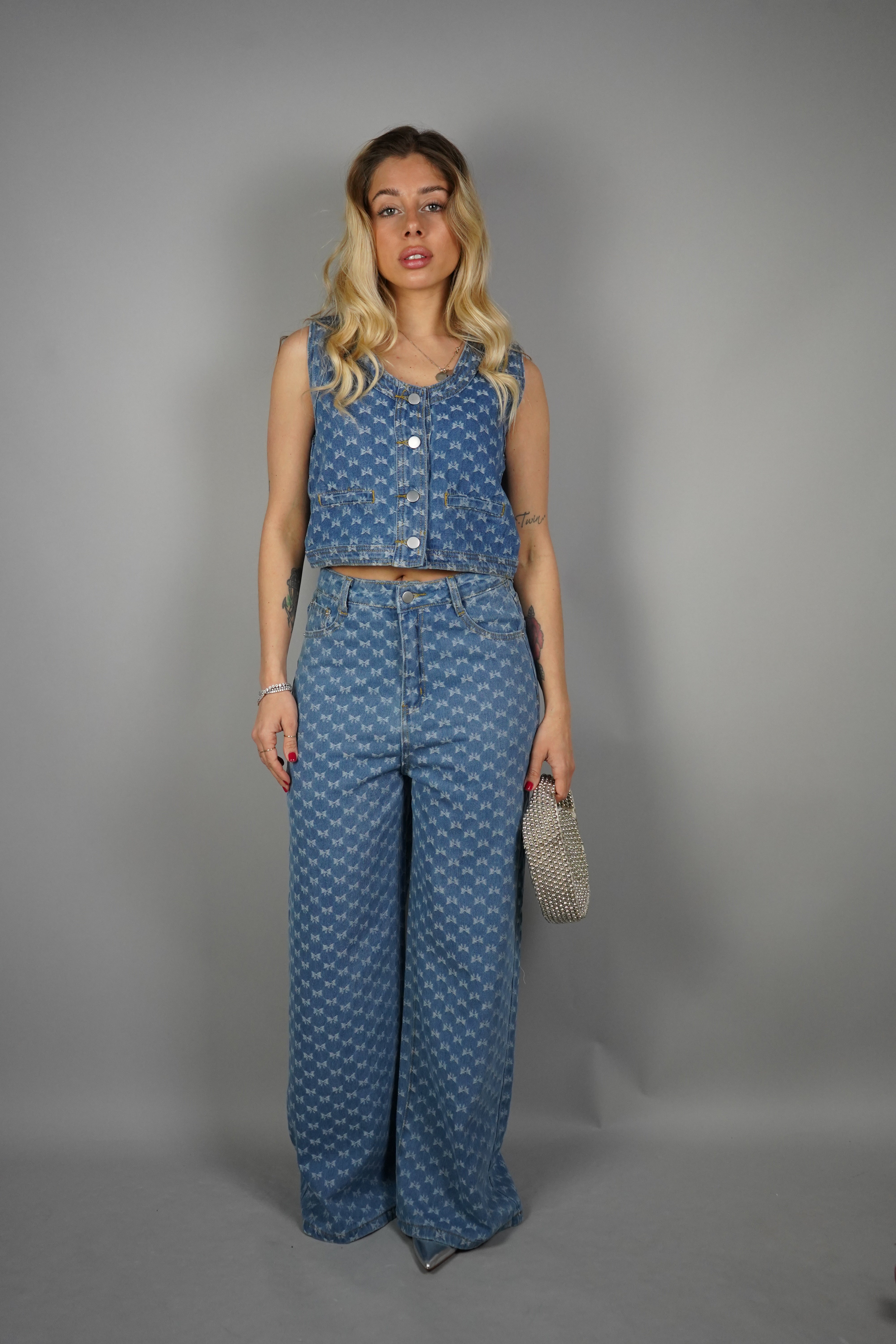 COORDINATO DENIM FIOCCO