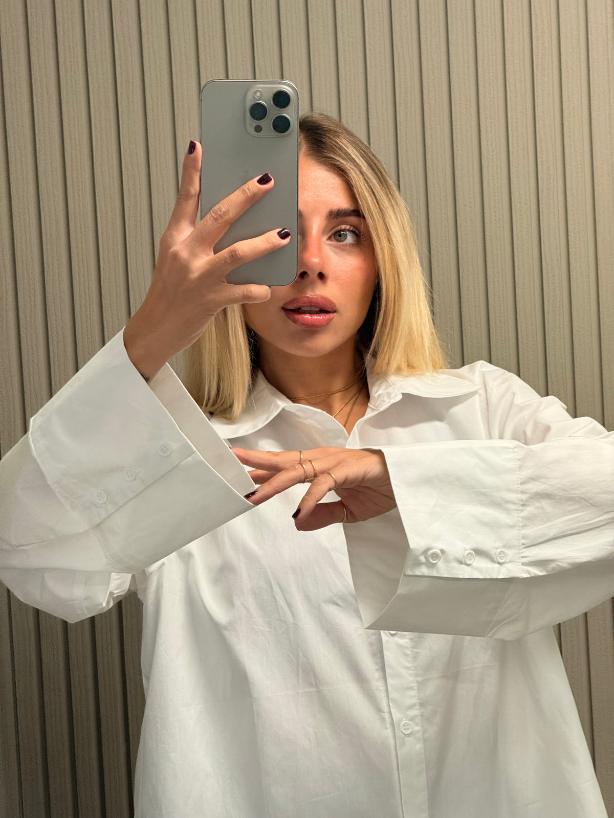 CAMICIA REGULAR MANICA LARGA BIANCA