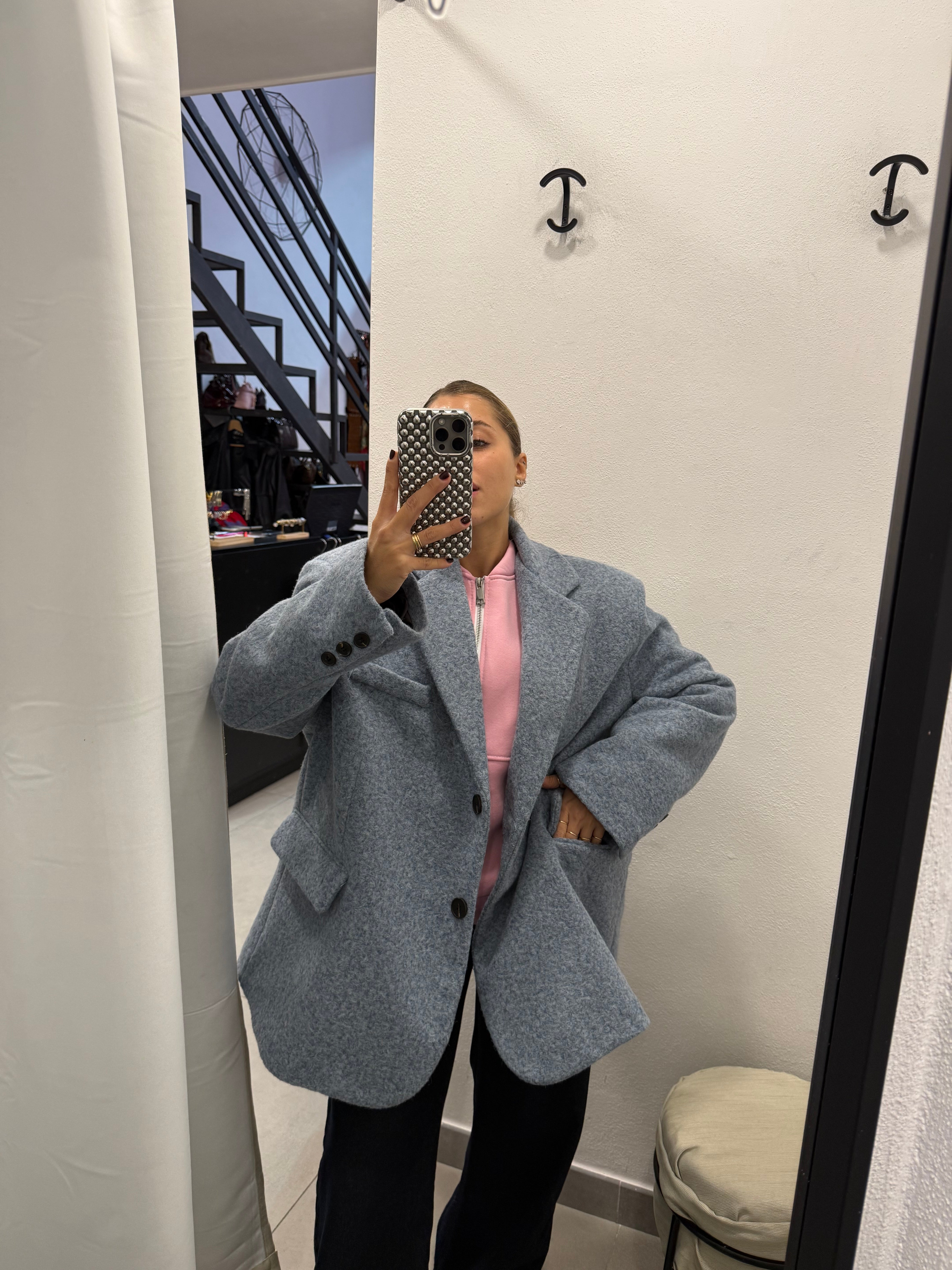 BLAZER LANA TEDDY AZZURRO