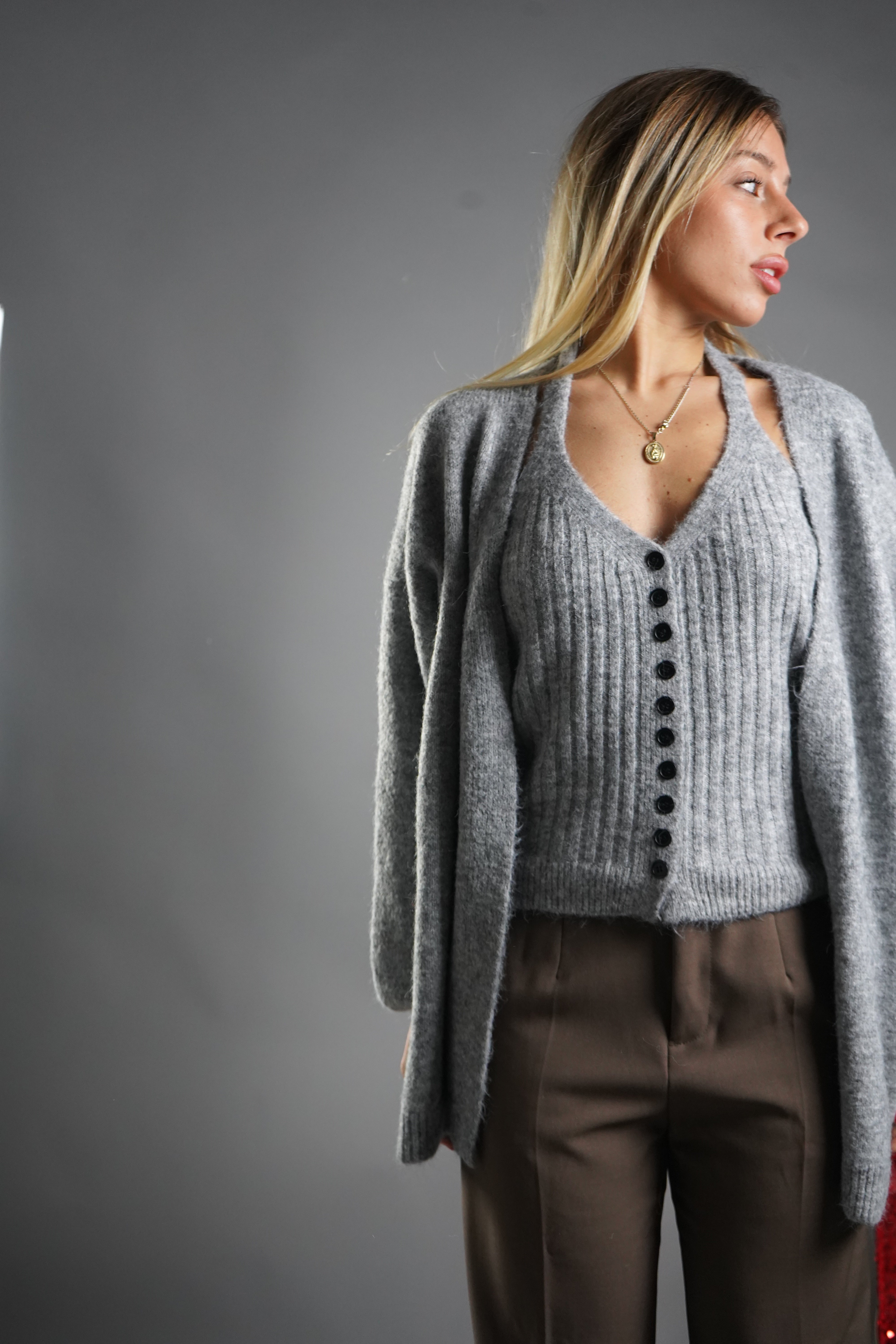 TWIN-SET GAIA GRIGIO