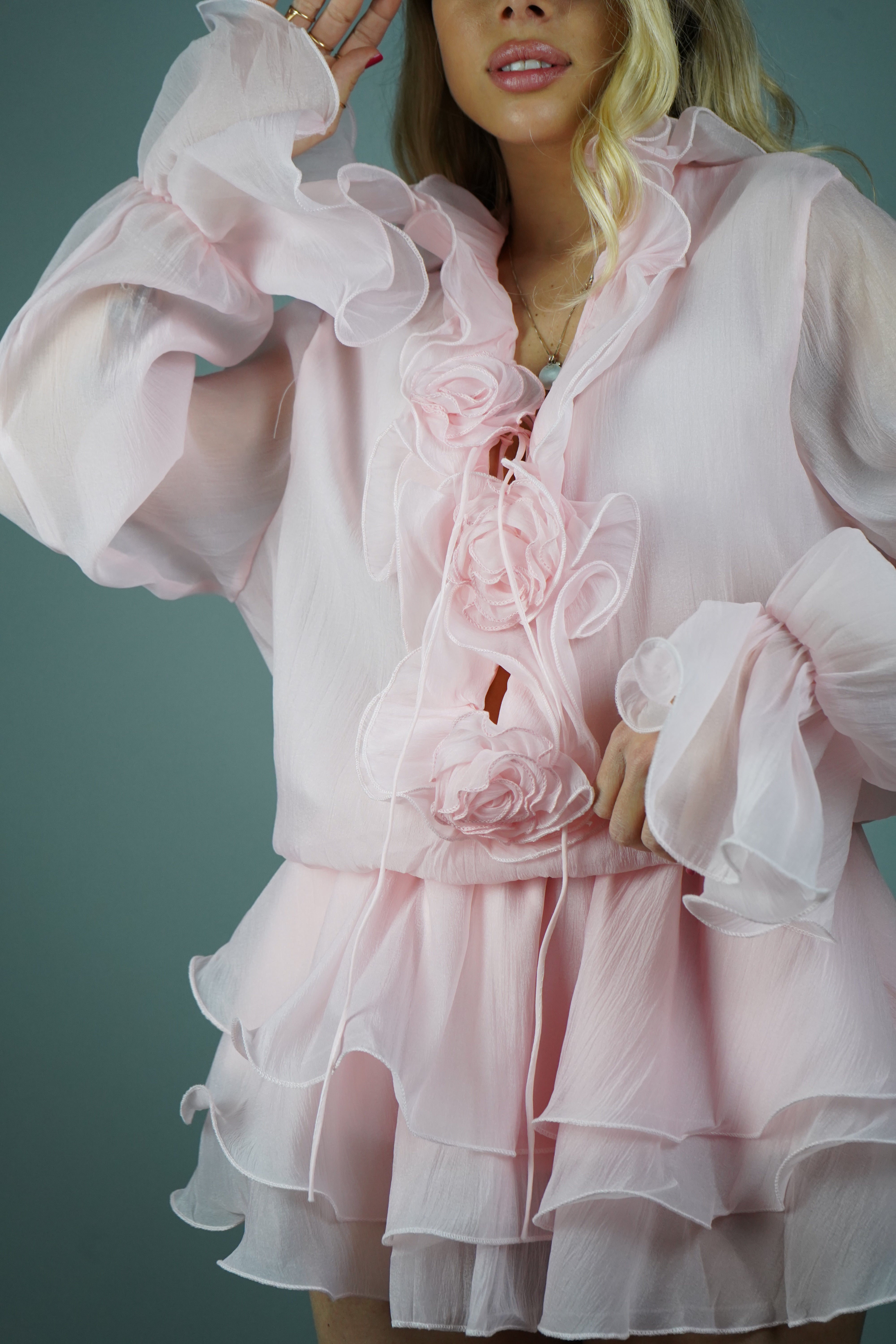 MINI DRESS FIORI ROSA