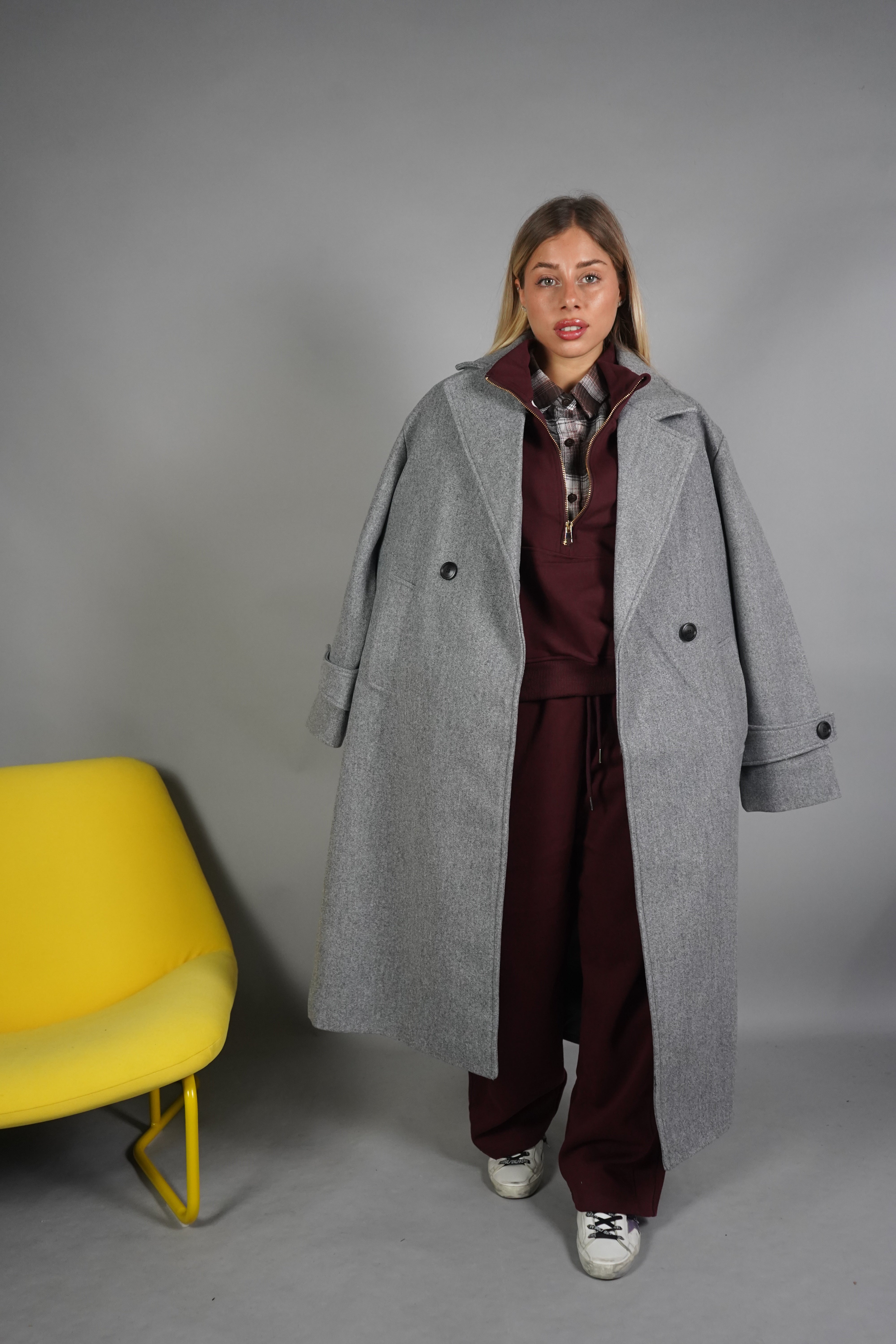 CAPPOTTO LANA OVERSIZE GRIGIO