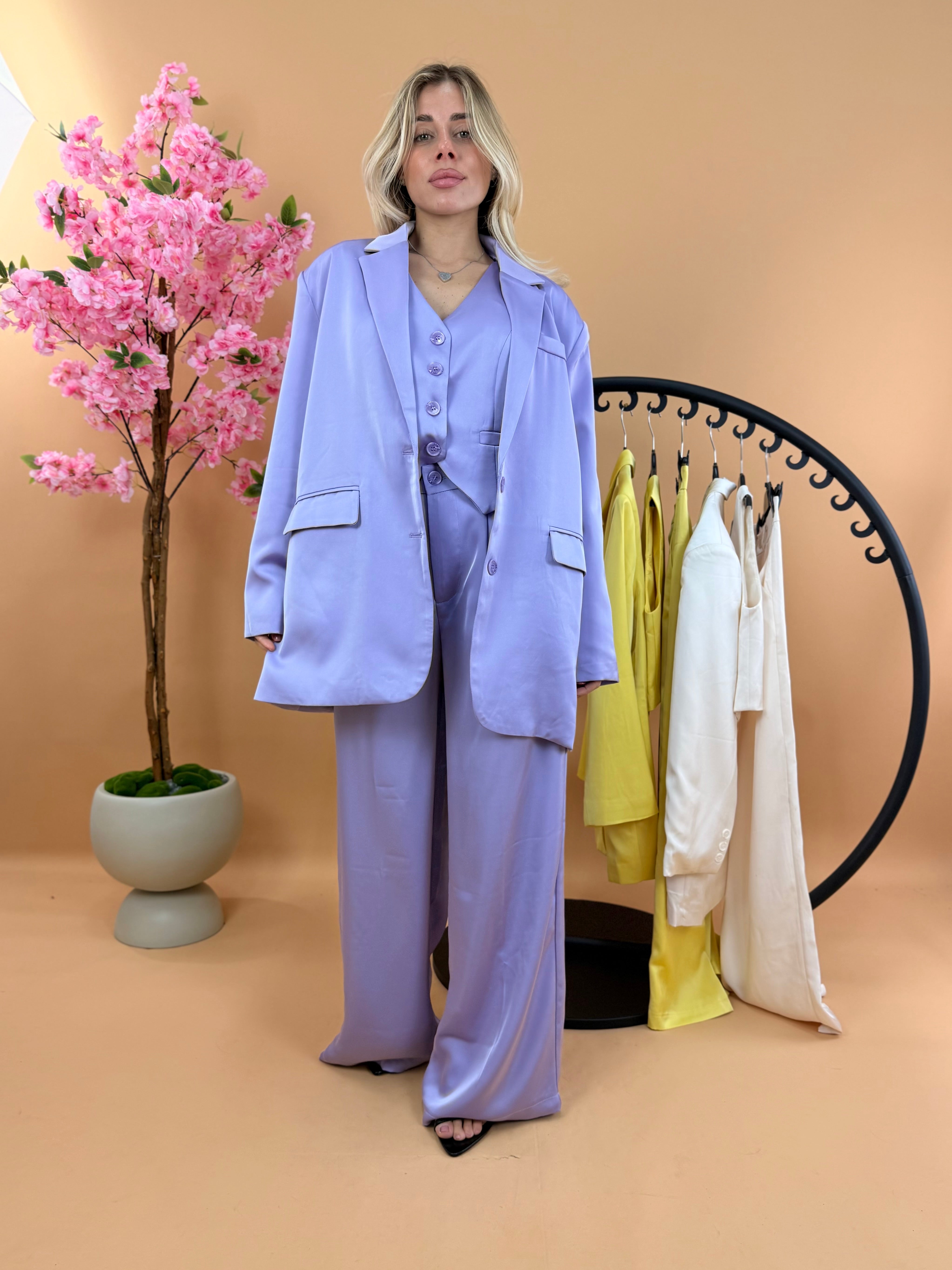 TAILLEUR SATIN TRE PEZZI LILLA