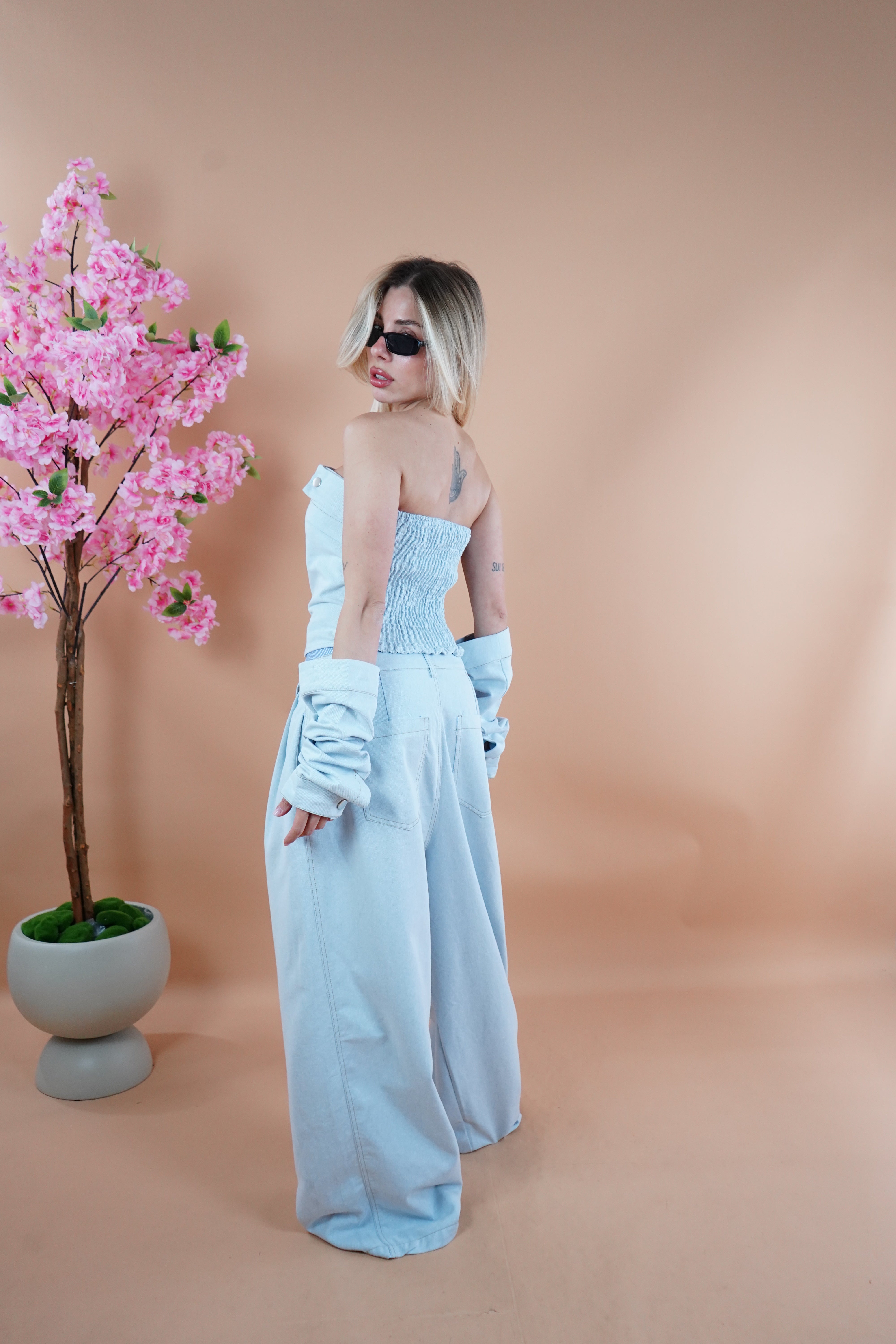 COORDINATO MARIKA DENIM CHIARO