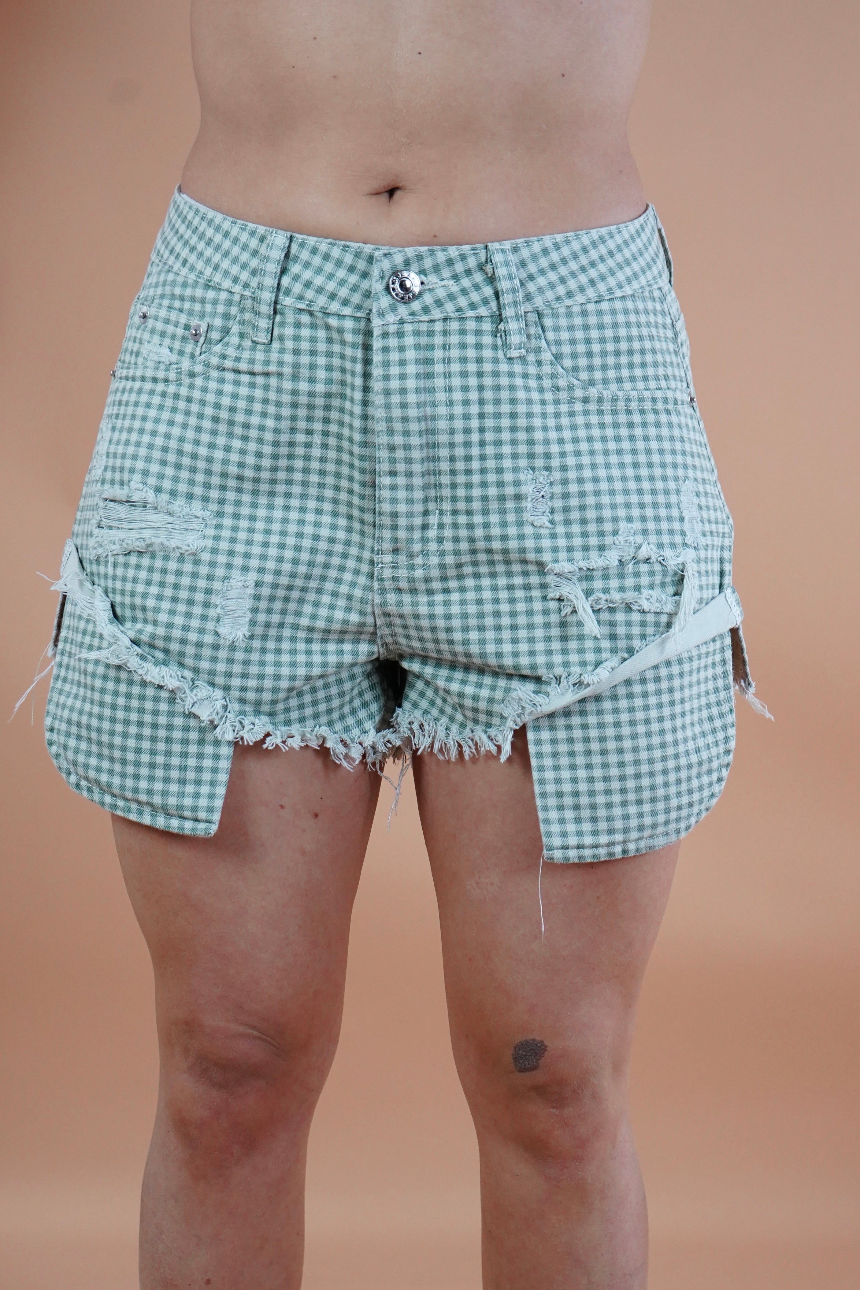 MINI SHORTS VICHY VERDE