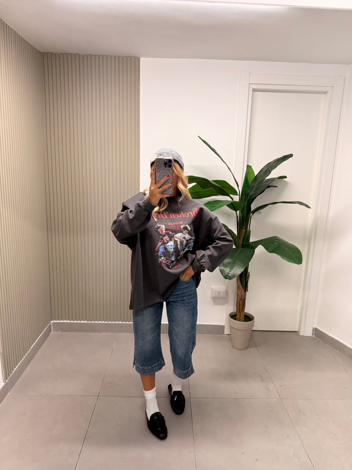 FELPA SKATE GRIGIO