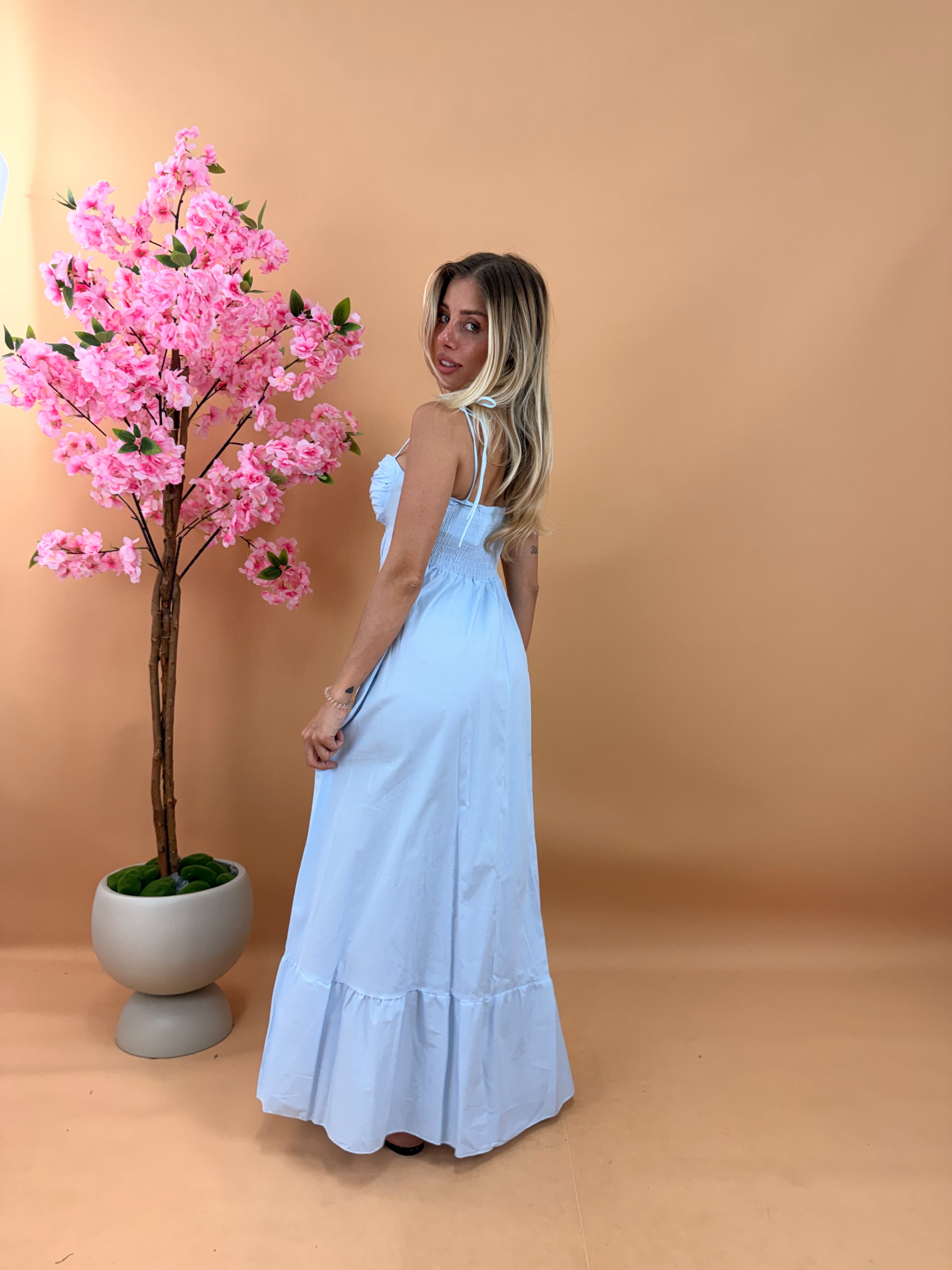 LONG DRESS ZAIRA AZZURRO