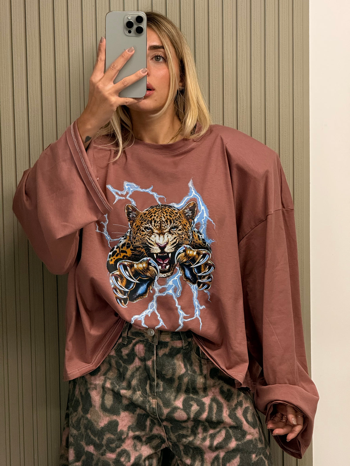T-SHIRT BOXY PANTERA ROSA
