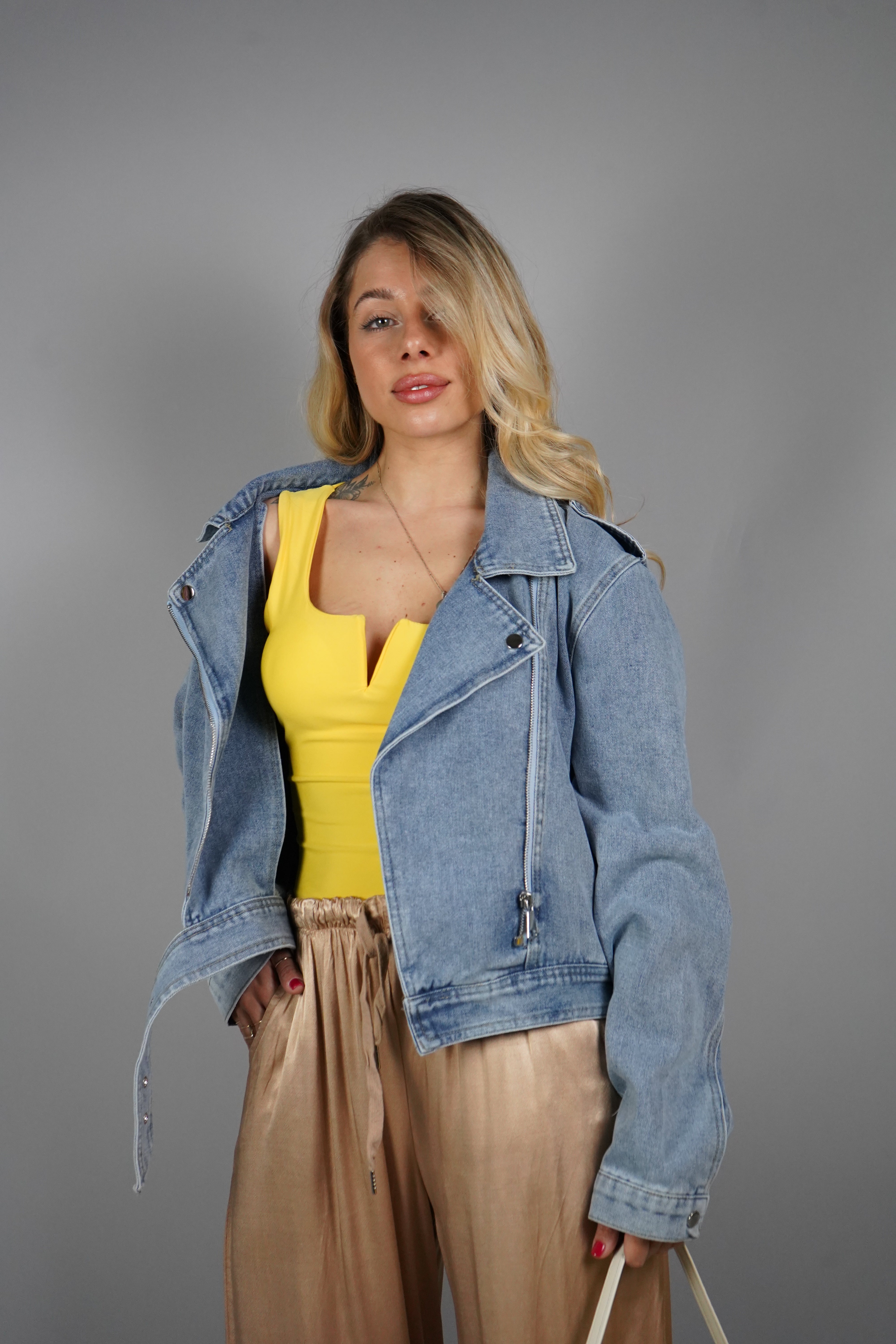 CHIODO DENIM CHIARO