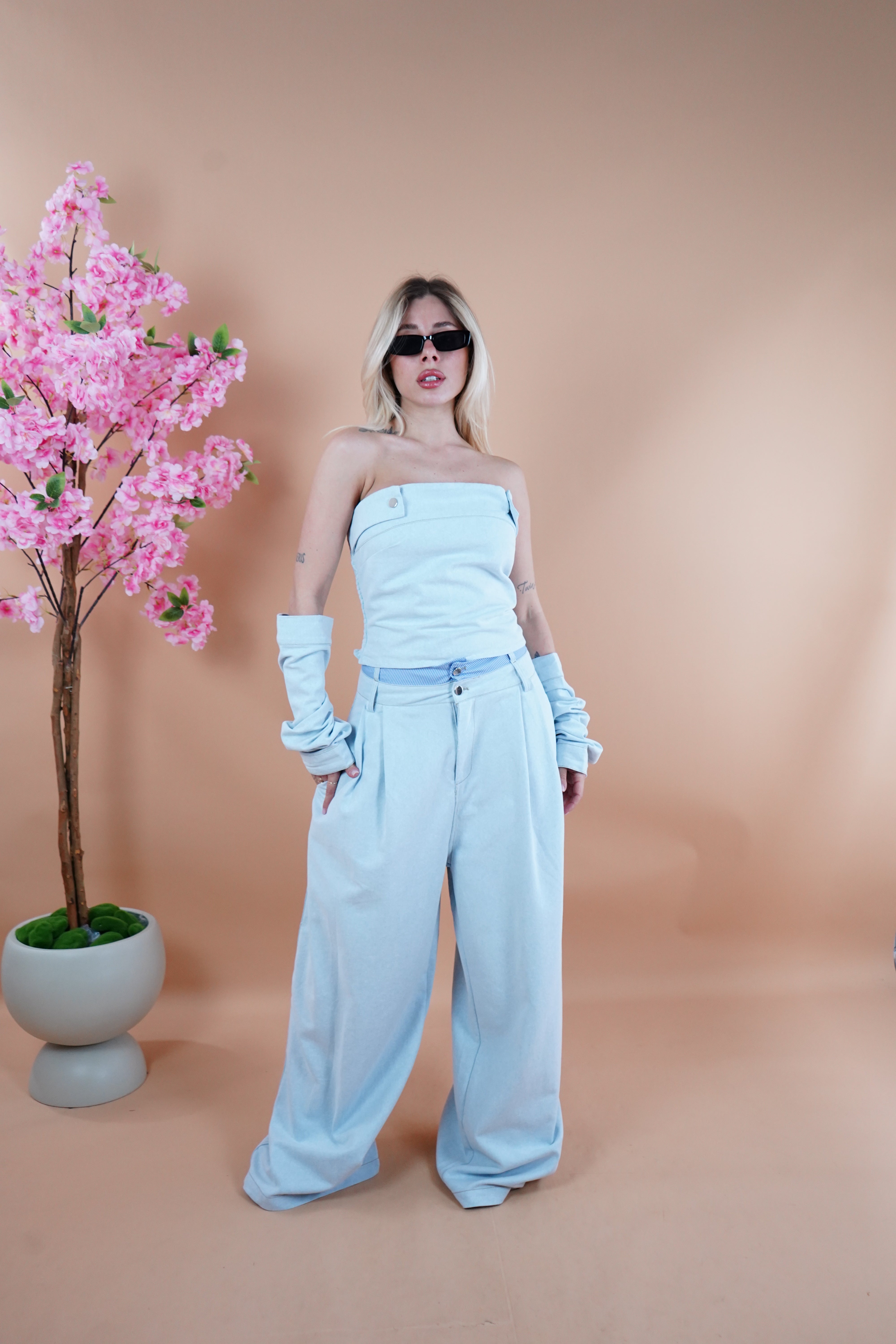 COORDINATO MARIKA DENIM CHIARO