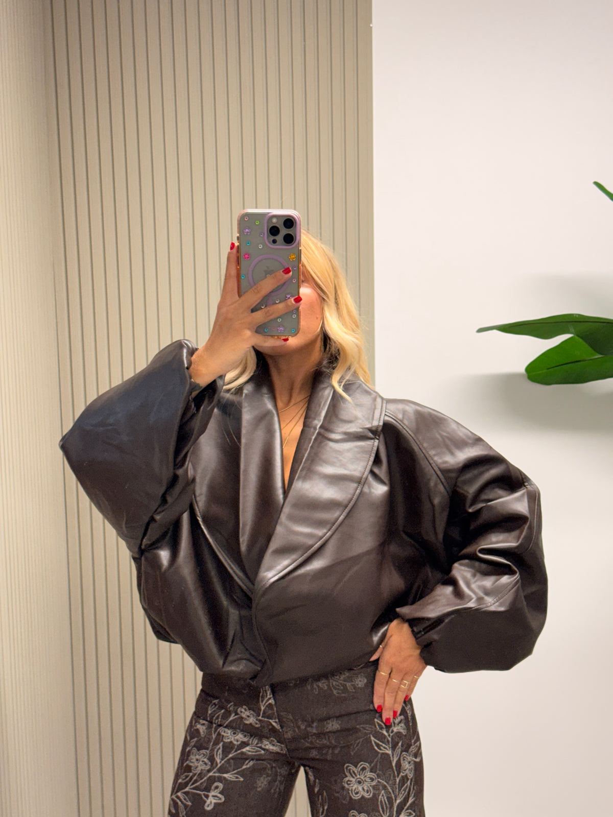 BOMBER ECOPELLE SOFY MARRONE