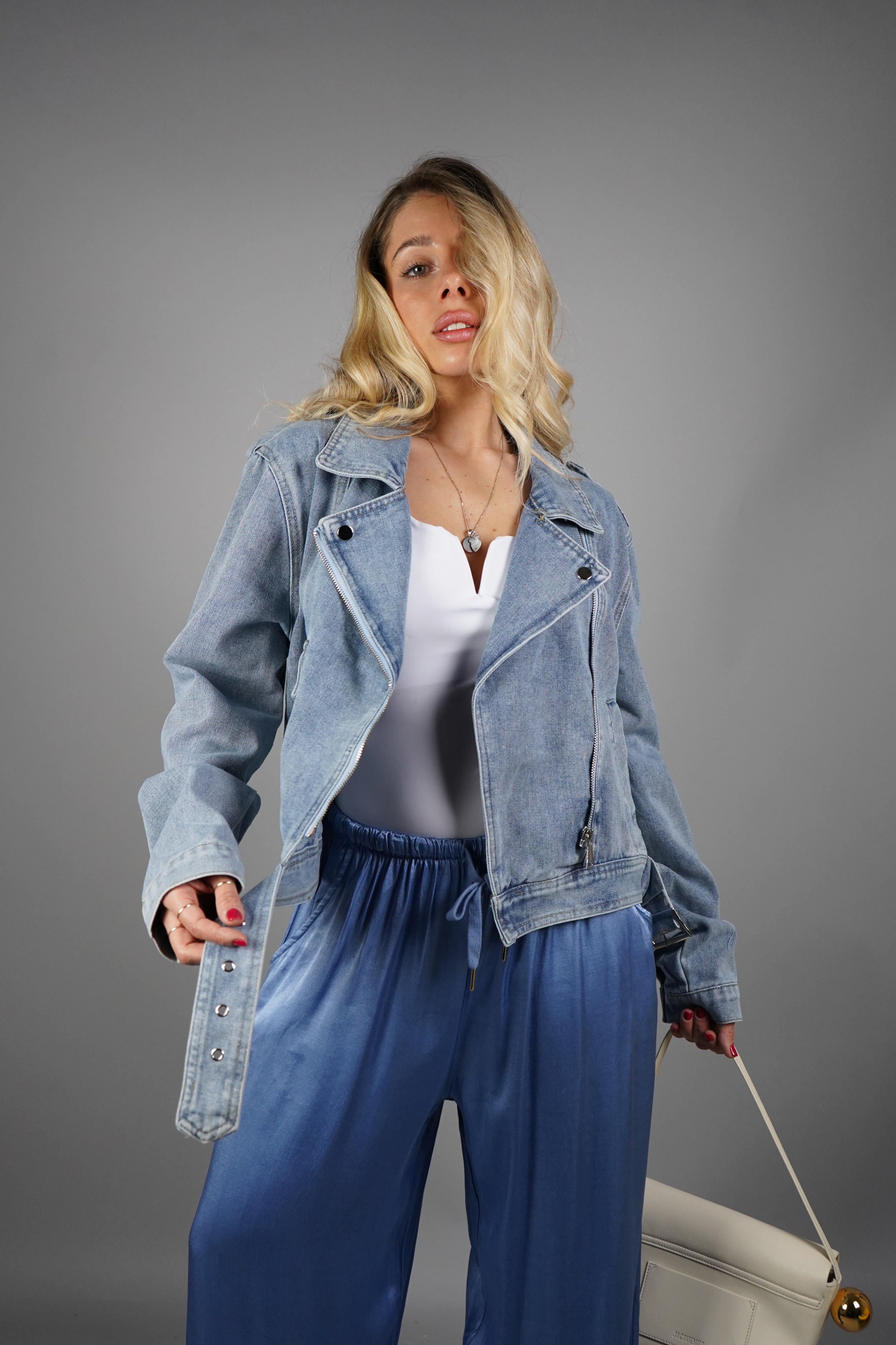 CHIODO DENIM CHIARO
