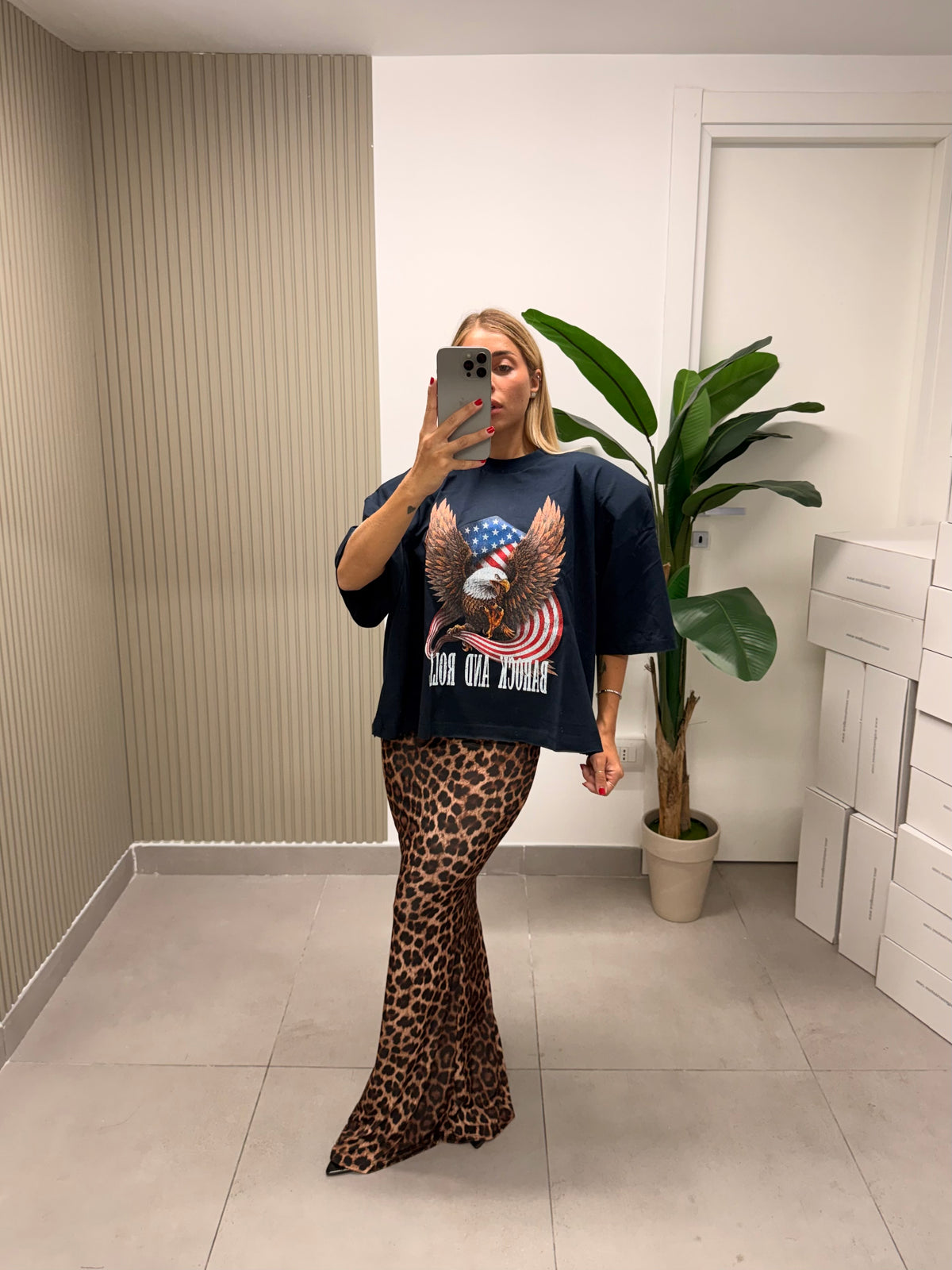 GONNA ADERENTE ANIMALIER