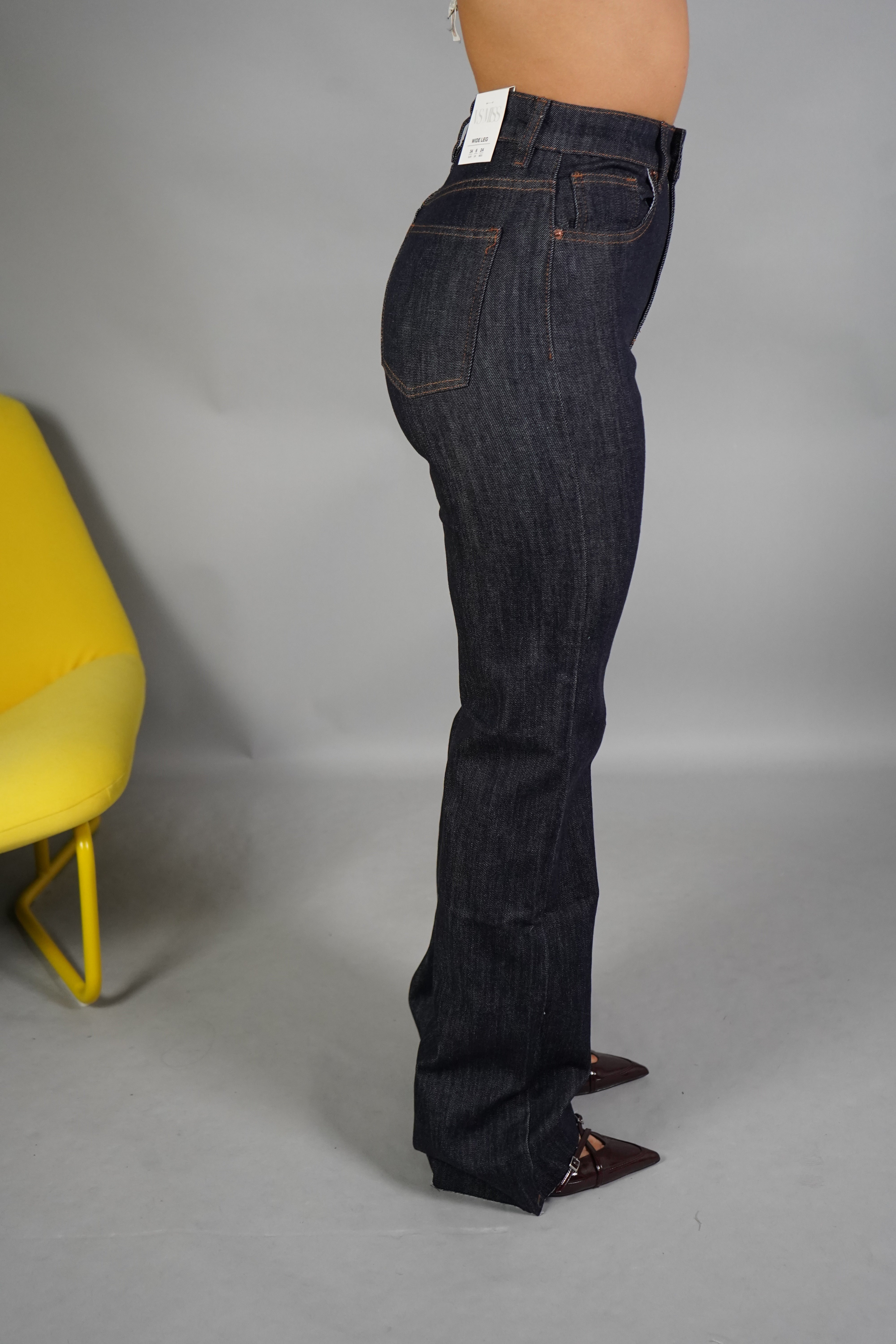 JEANS GAMBA DRITTA BLU SCURO