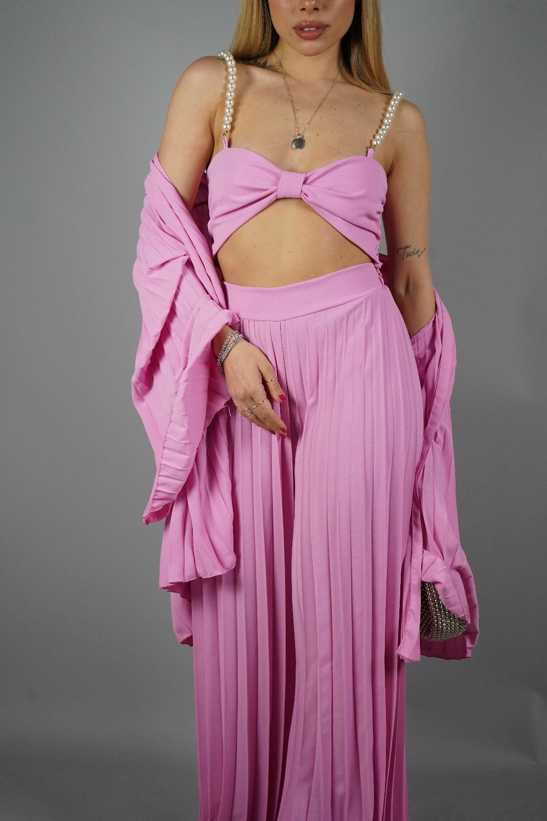 COORDINATO FIOCCO ROSA
