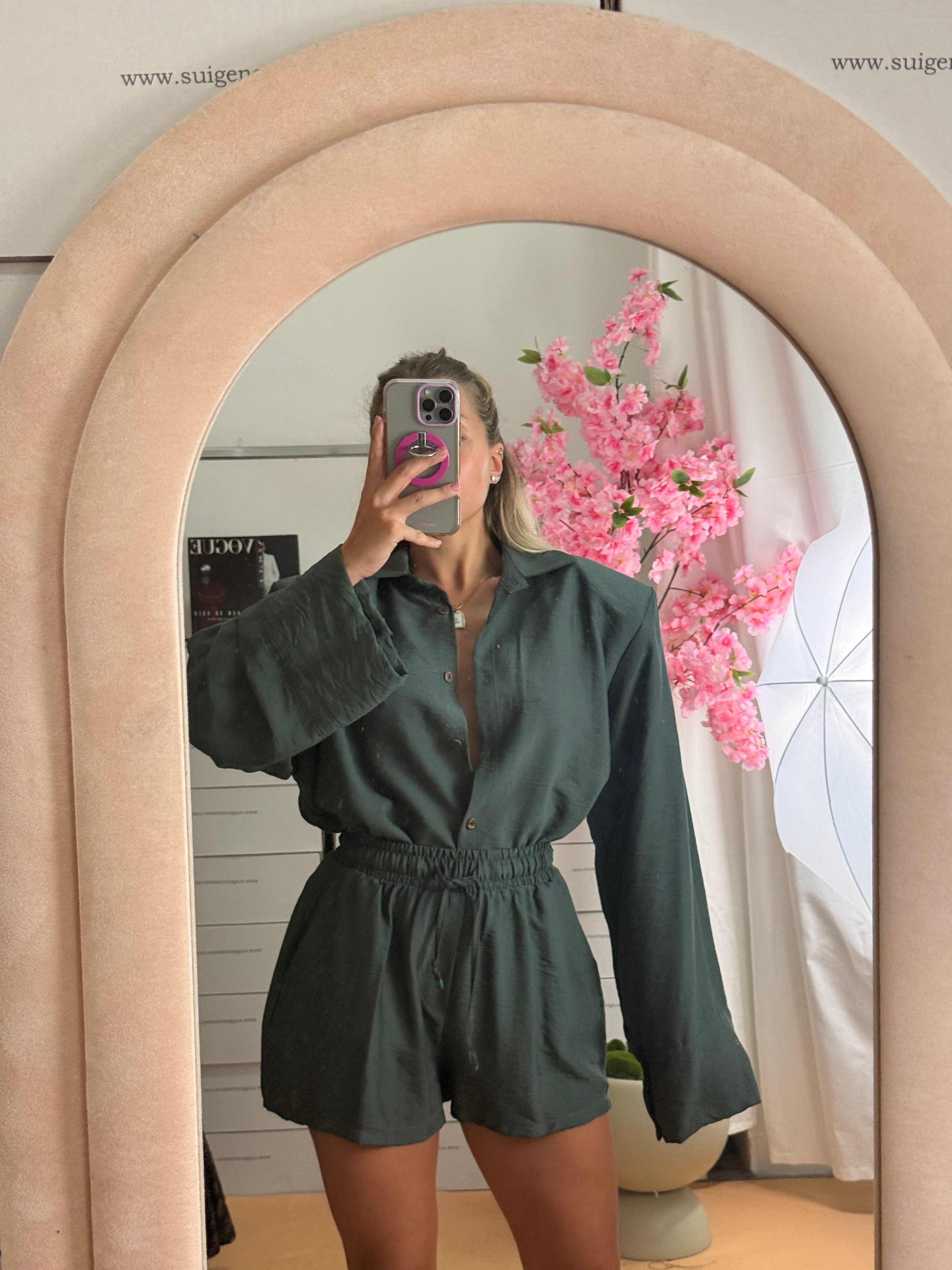 COORDINATO EVA VERDE PETROLIO