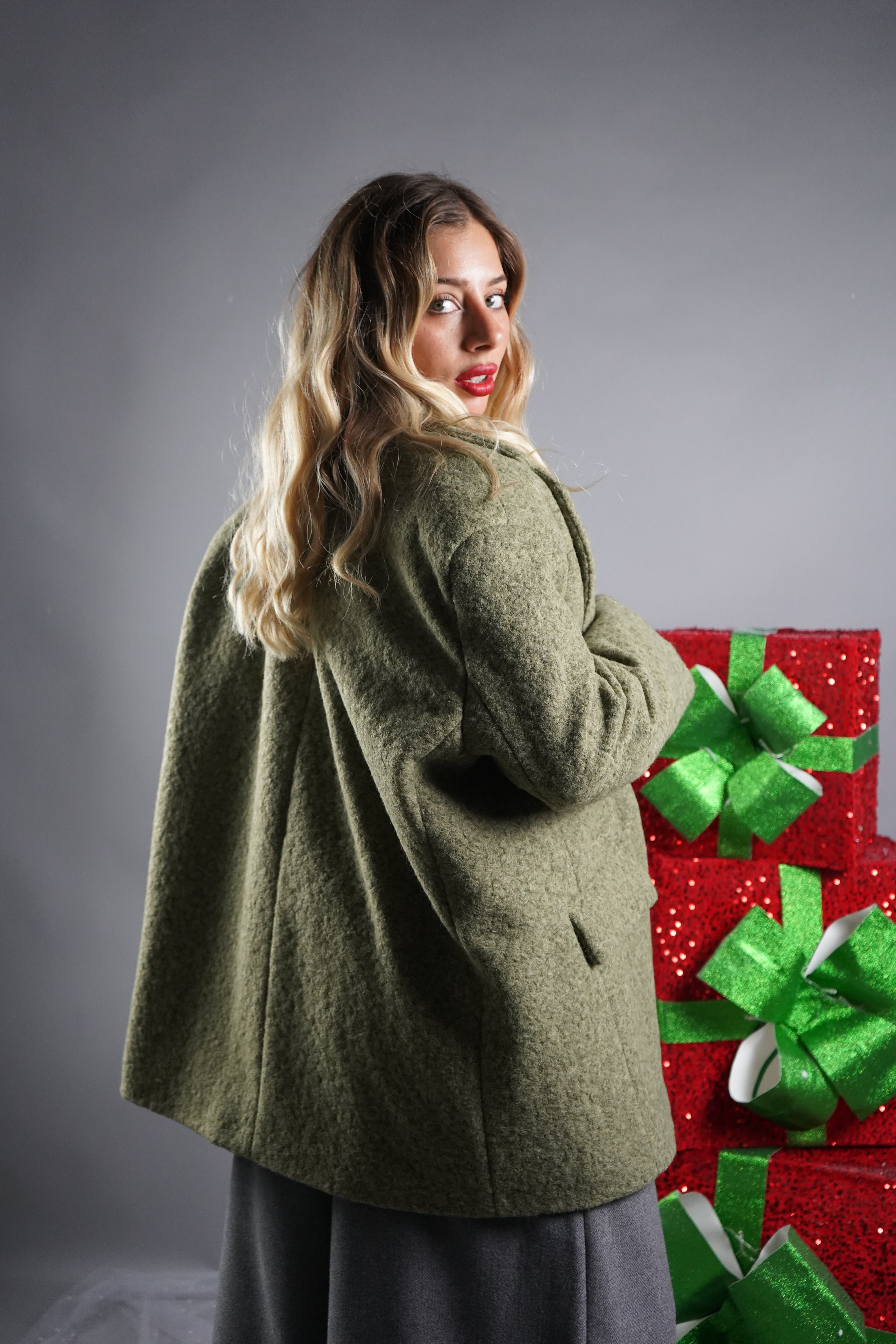 BLAZER LANA TEDDY VERDE