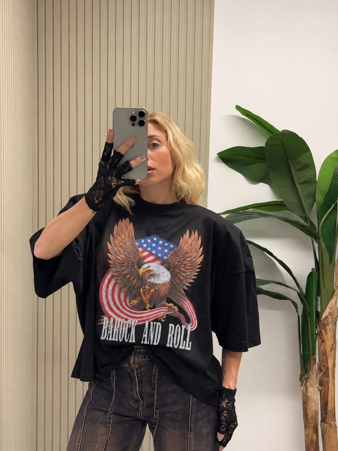 T-SHIRT BOXY BAROCK AQUILA NERA