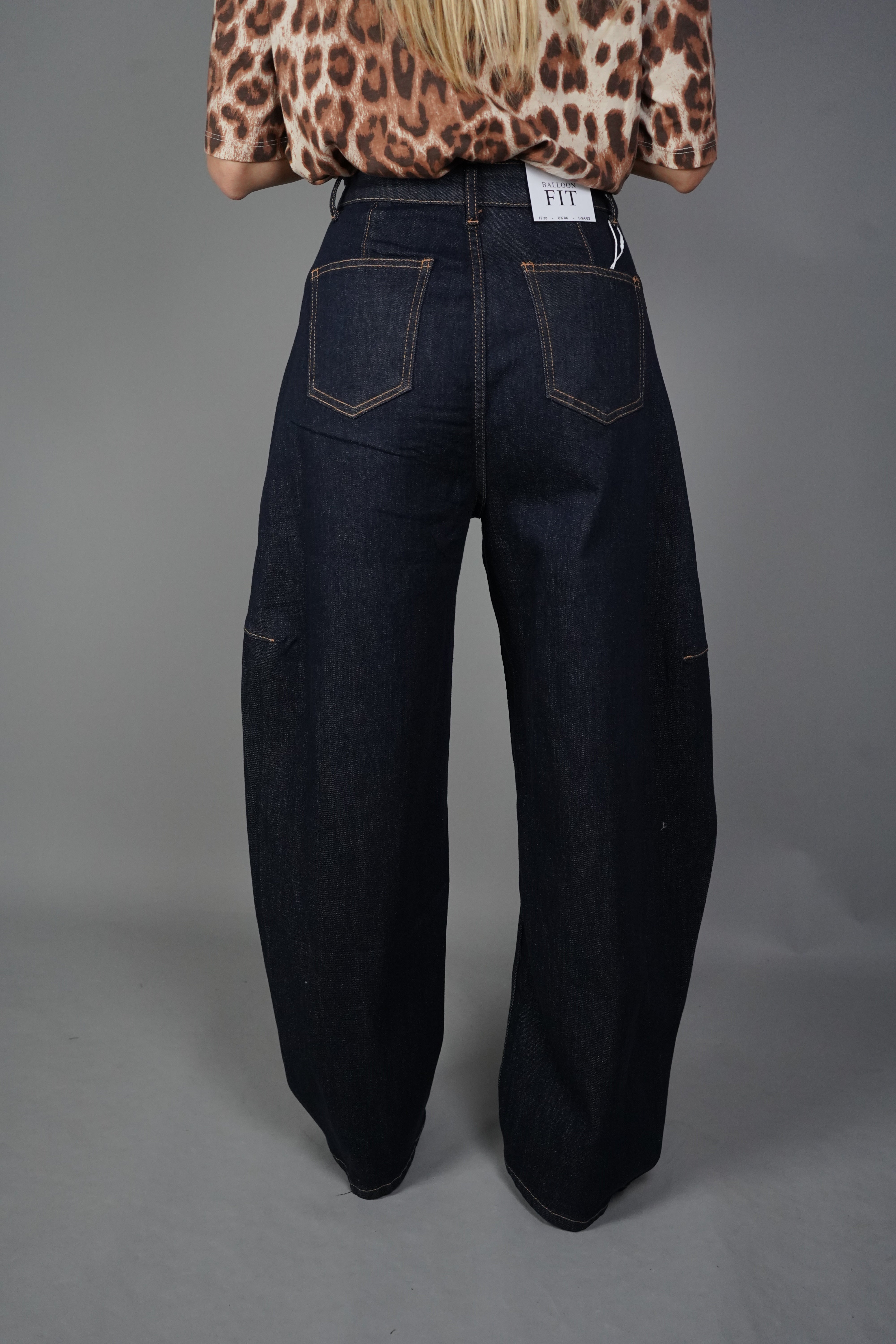 JEANS BALLON FIT DENIM SCURO