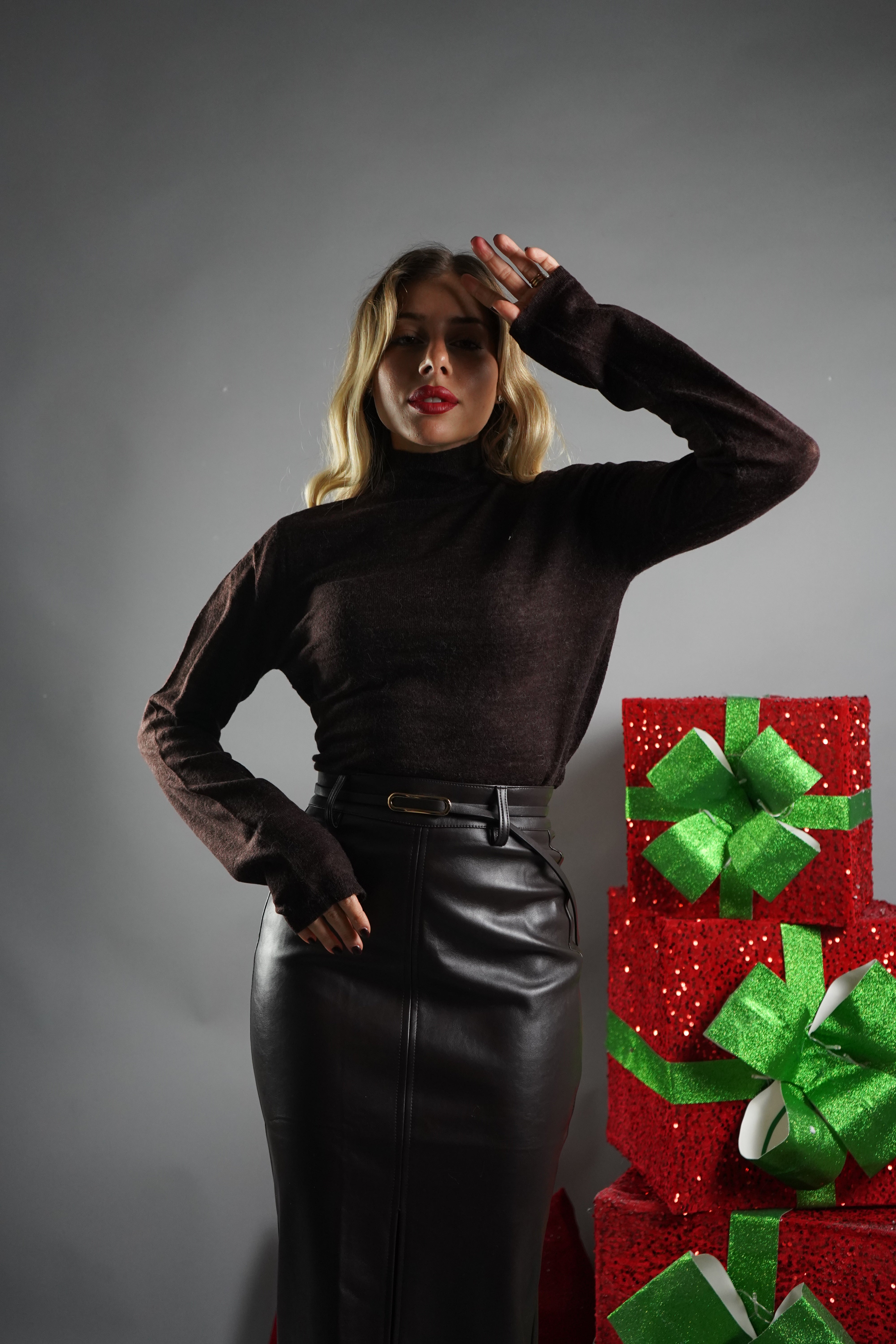 LUPETTO CASHMERE SEMIVELATO MARRONE