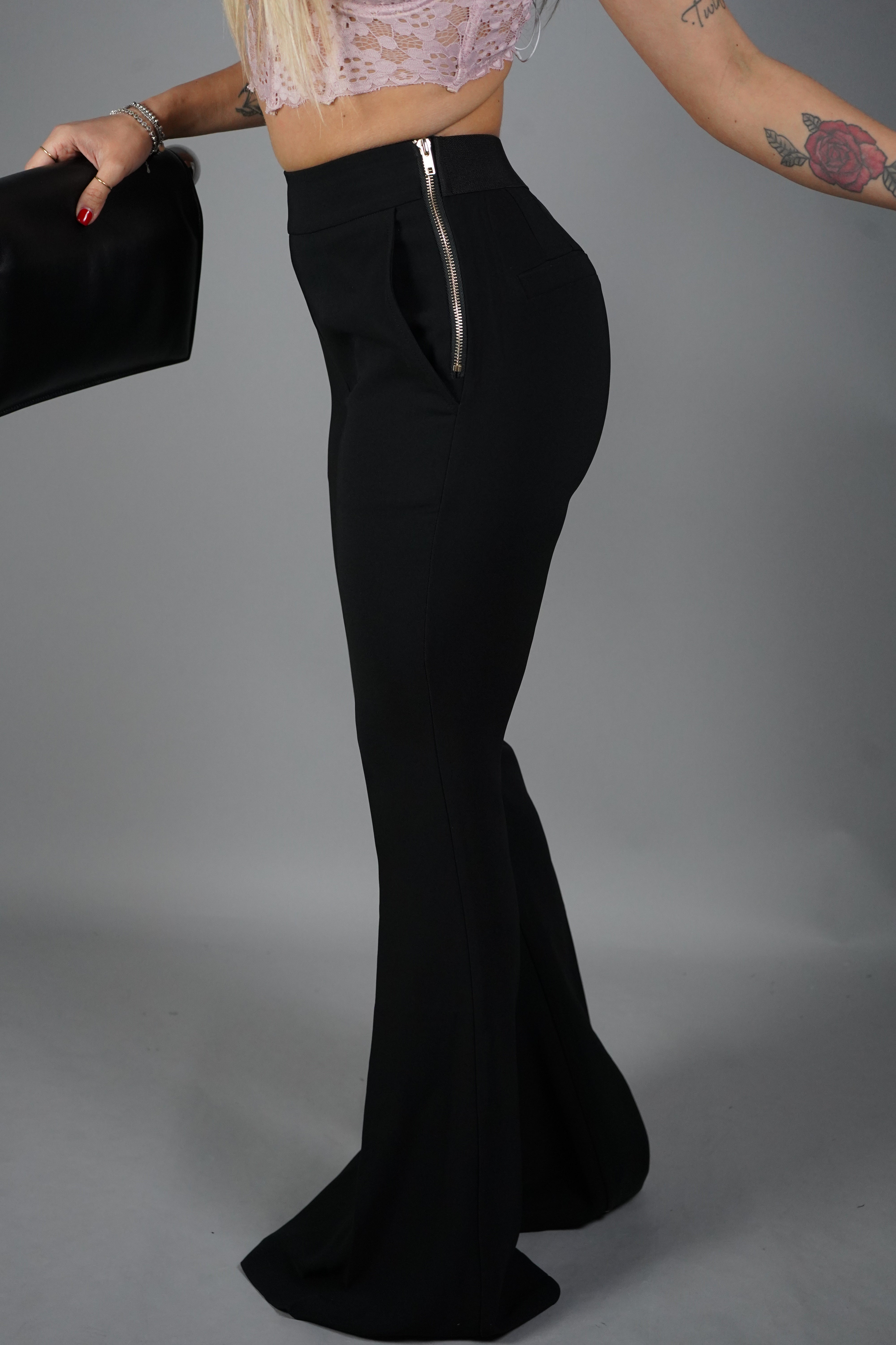 PANTALONE ZAMPA CLASSIC NERO