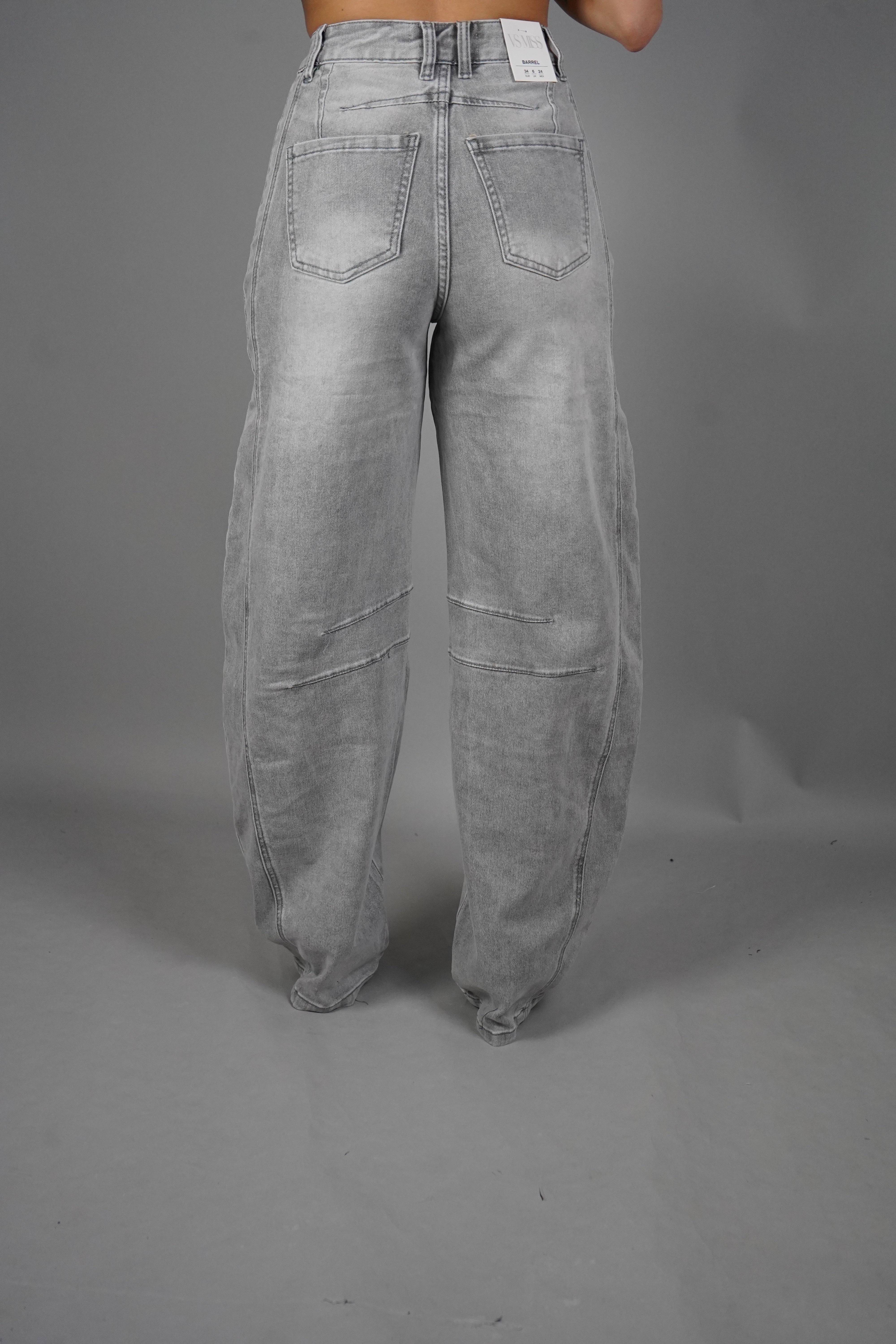 JEANS BARRELL GRIGIO