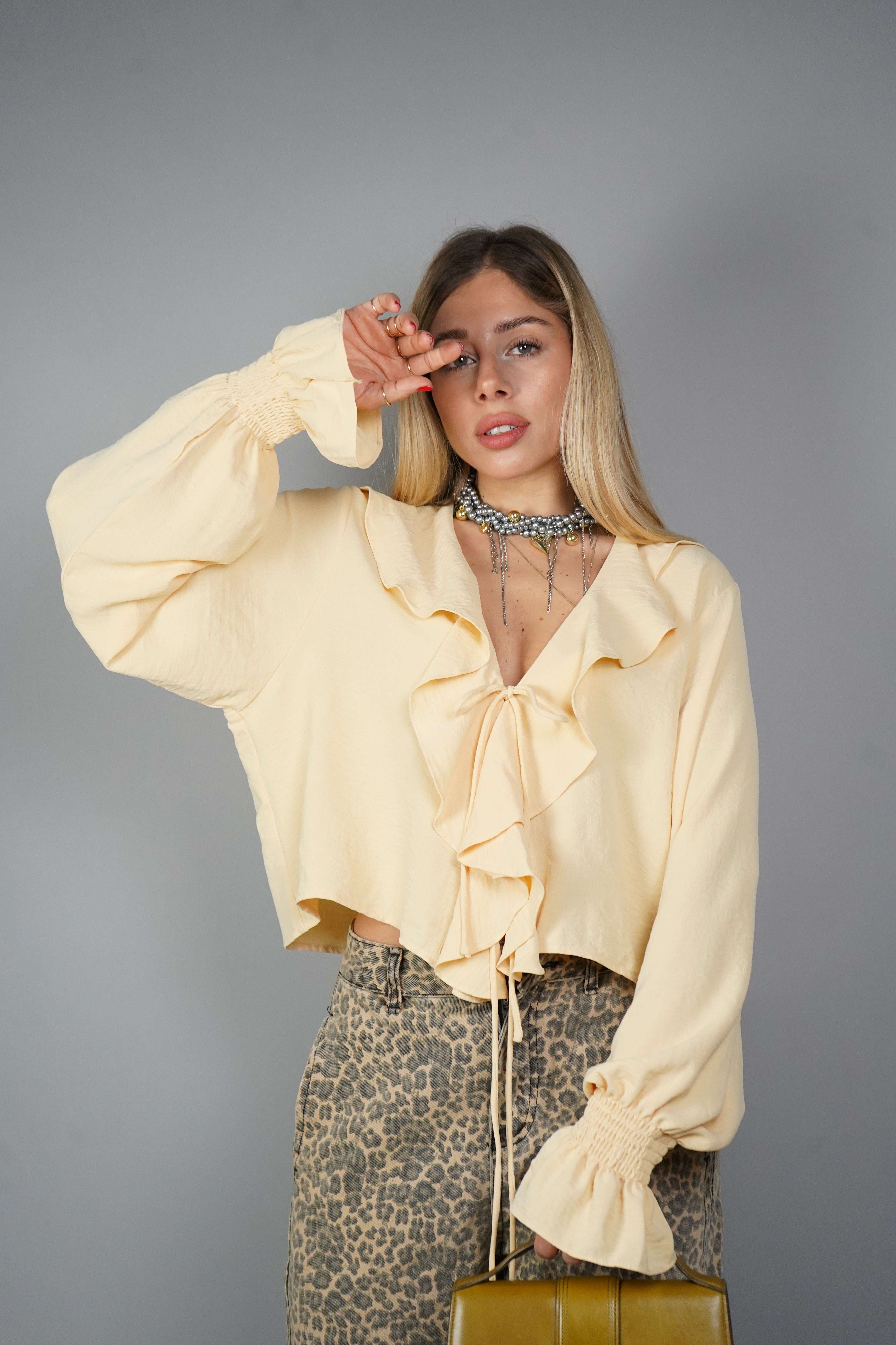 CAMICIA ROUCHES GIALLA