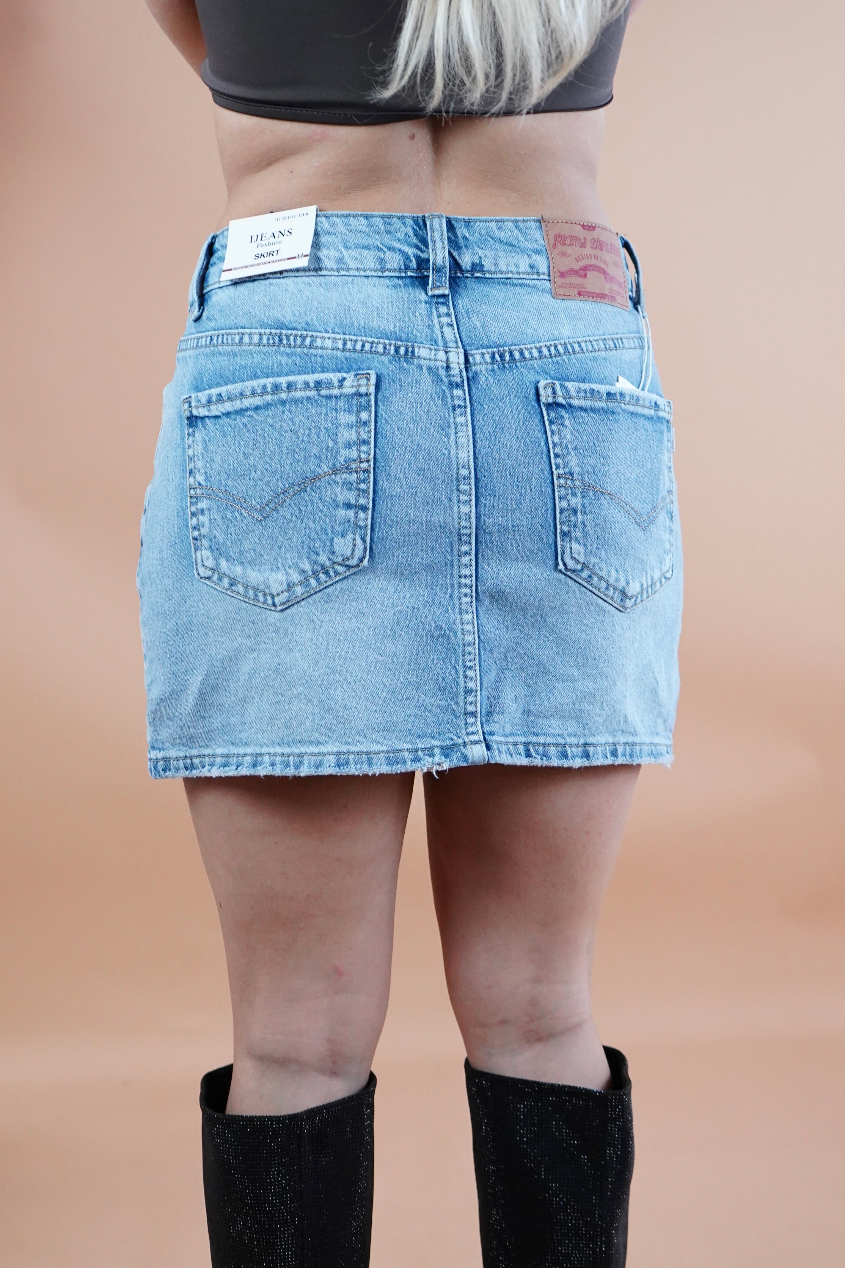 MINIGONNA DENIM CHIARO