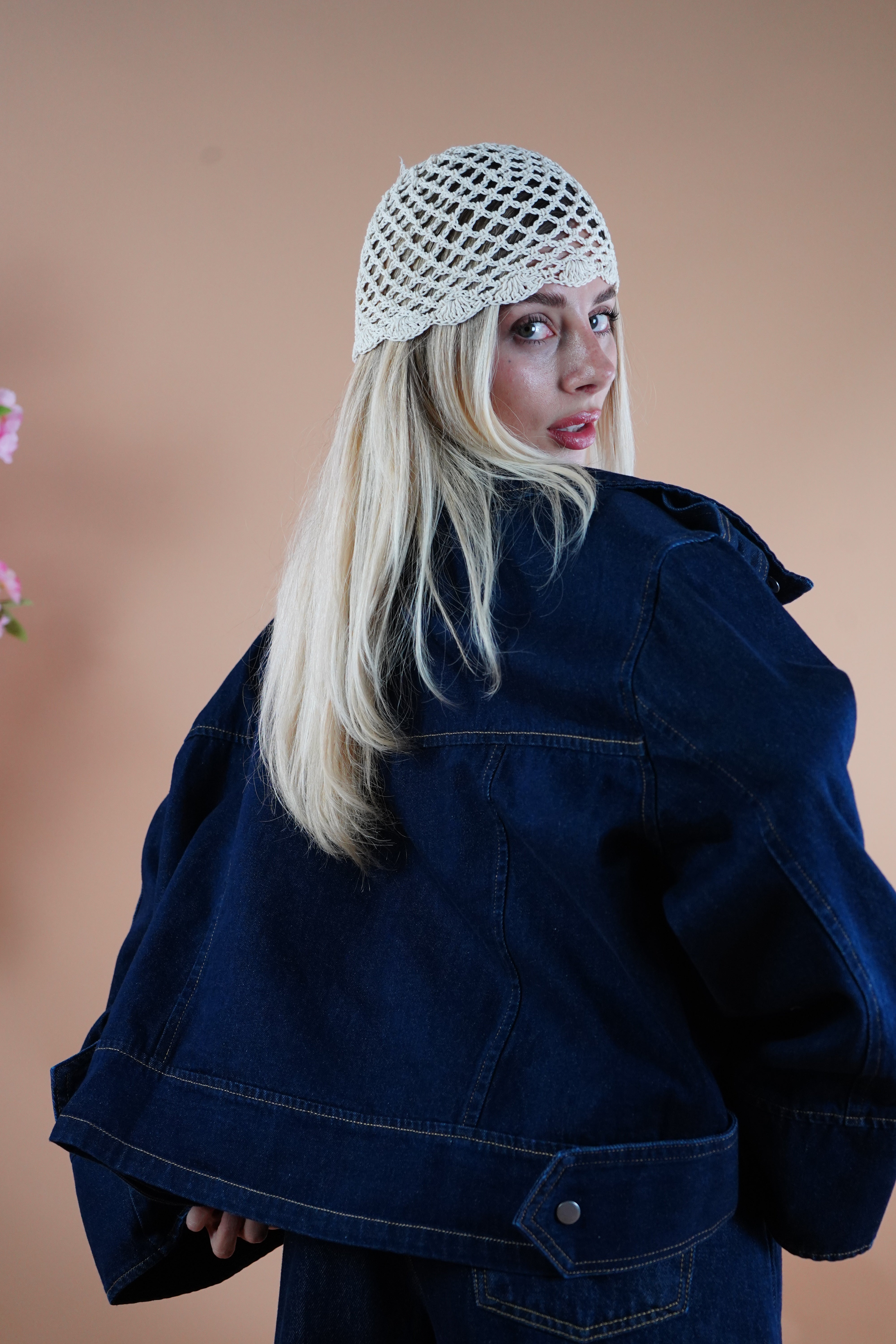 CHIODO OVERSIZE BALI DENIM SCURO