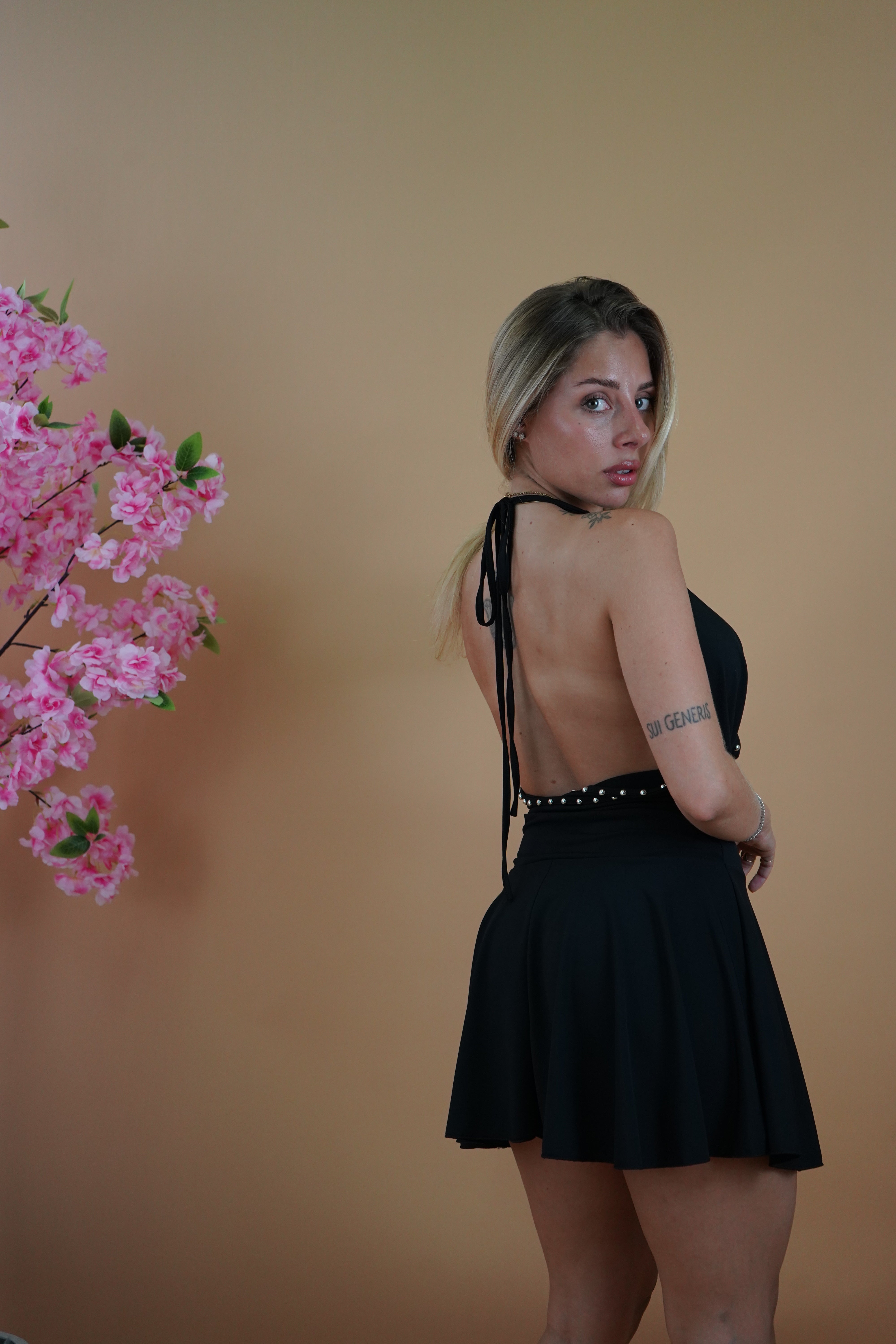 MINI DRESS BORCHIE NERO