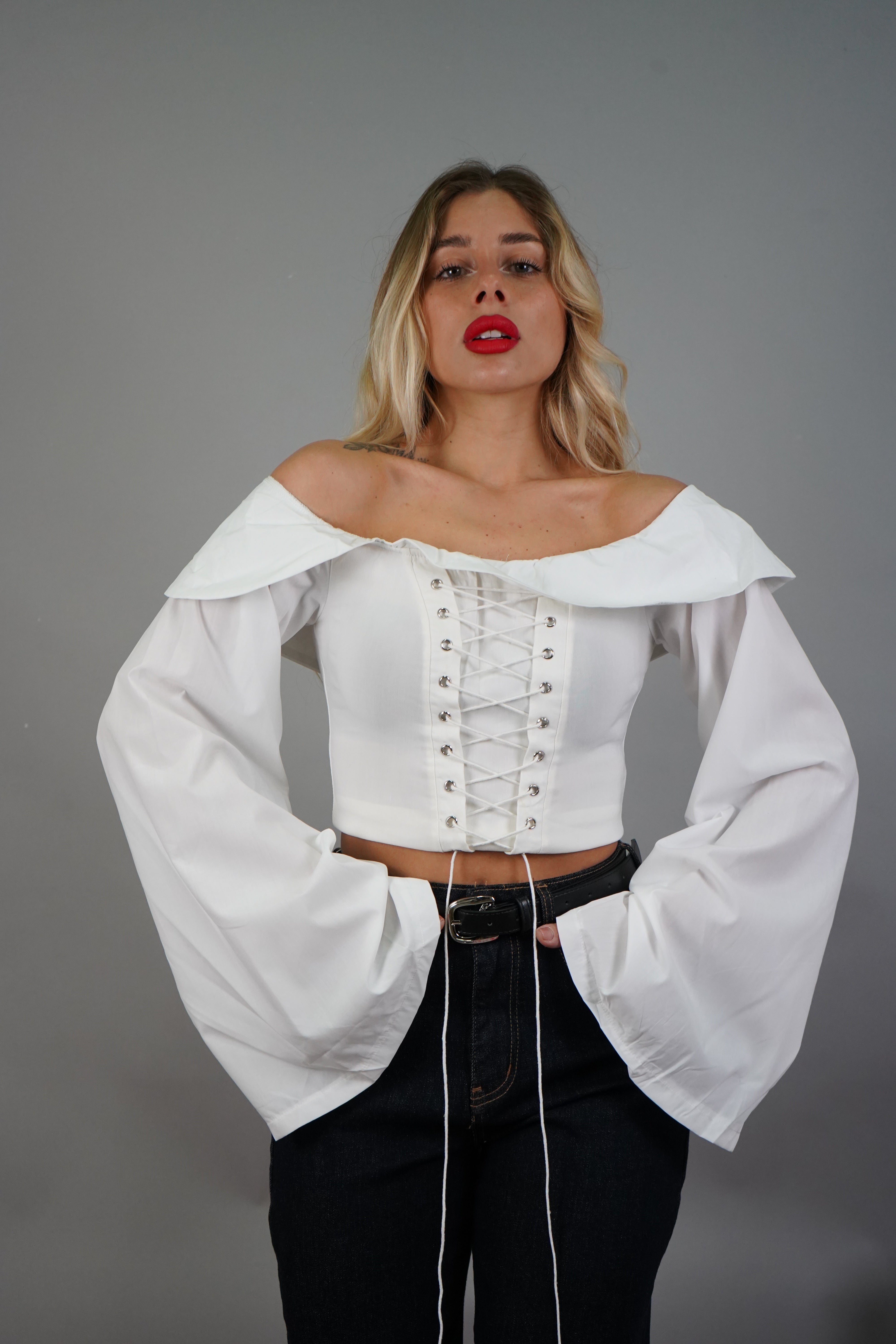 TOP CORSETTO BIANCO