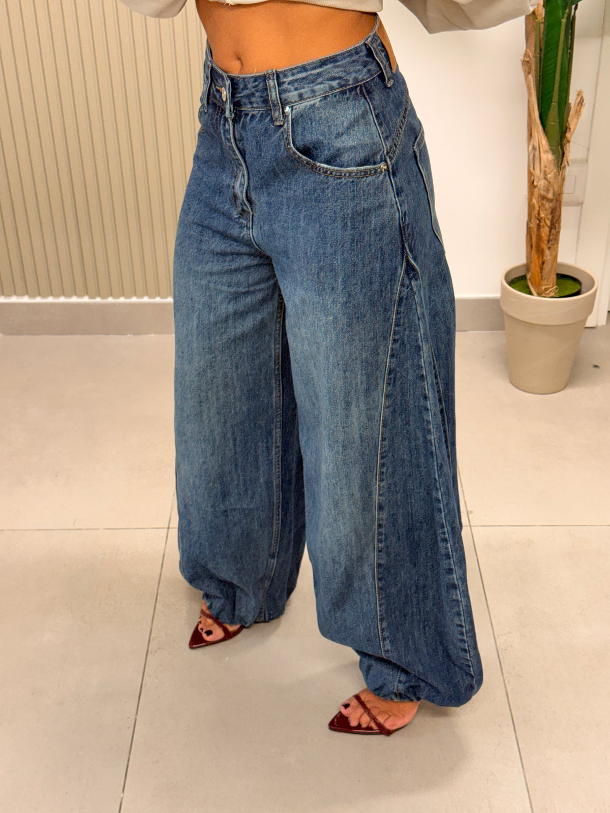 JEANS BALLON CON ELASTICO