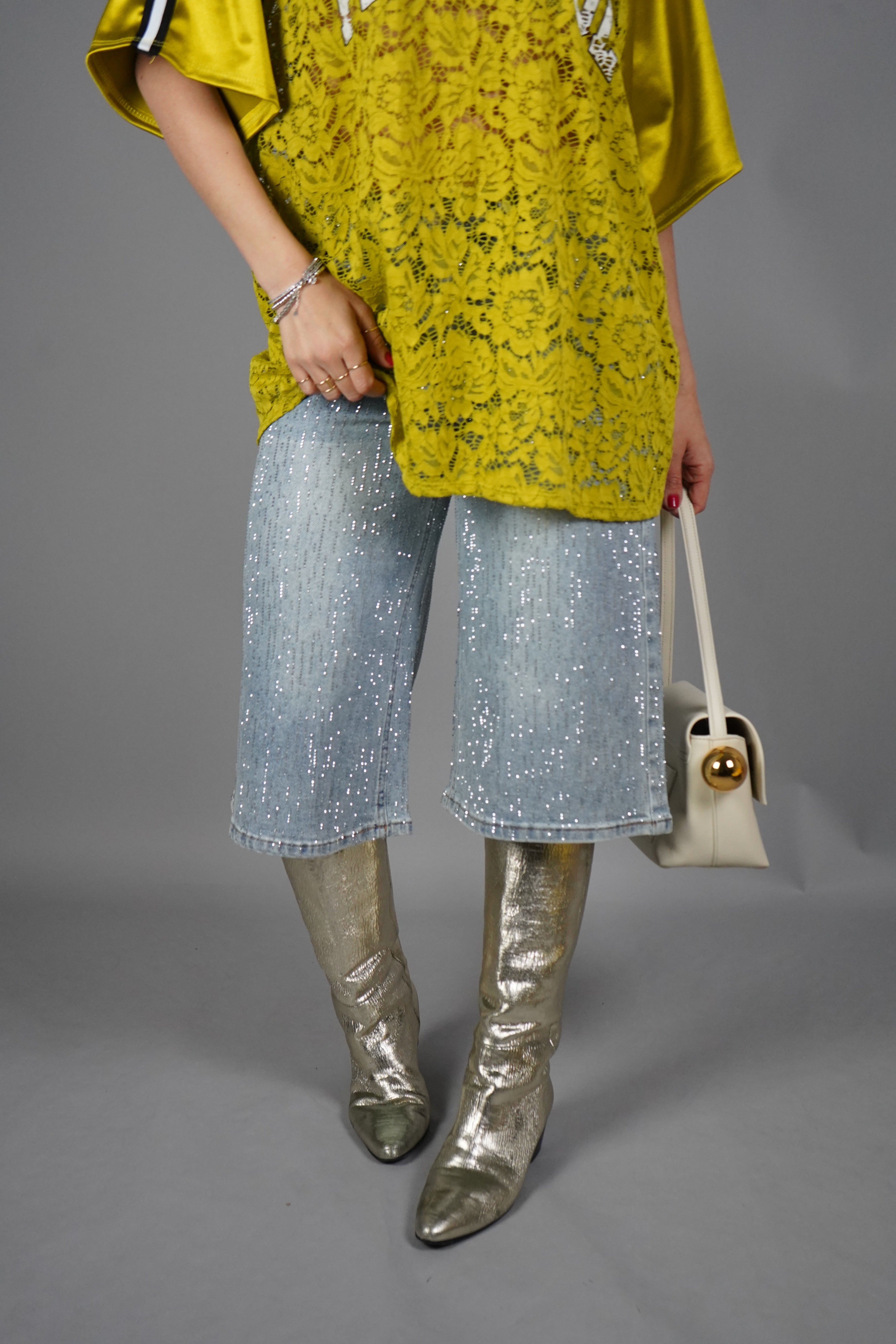 BERMUDA STRASS DENIM CHIARO