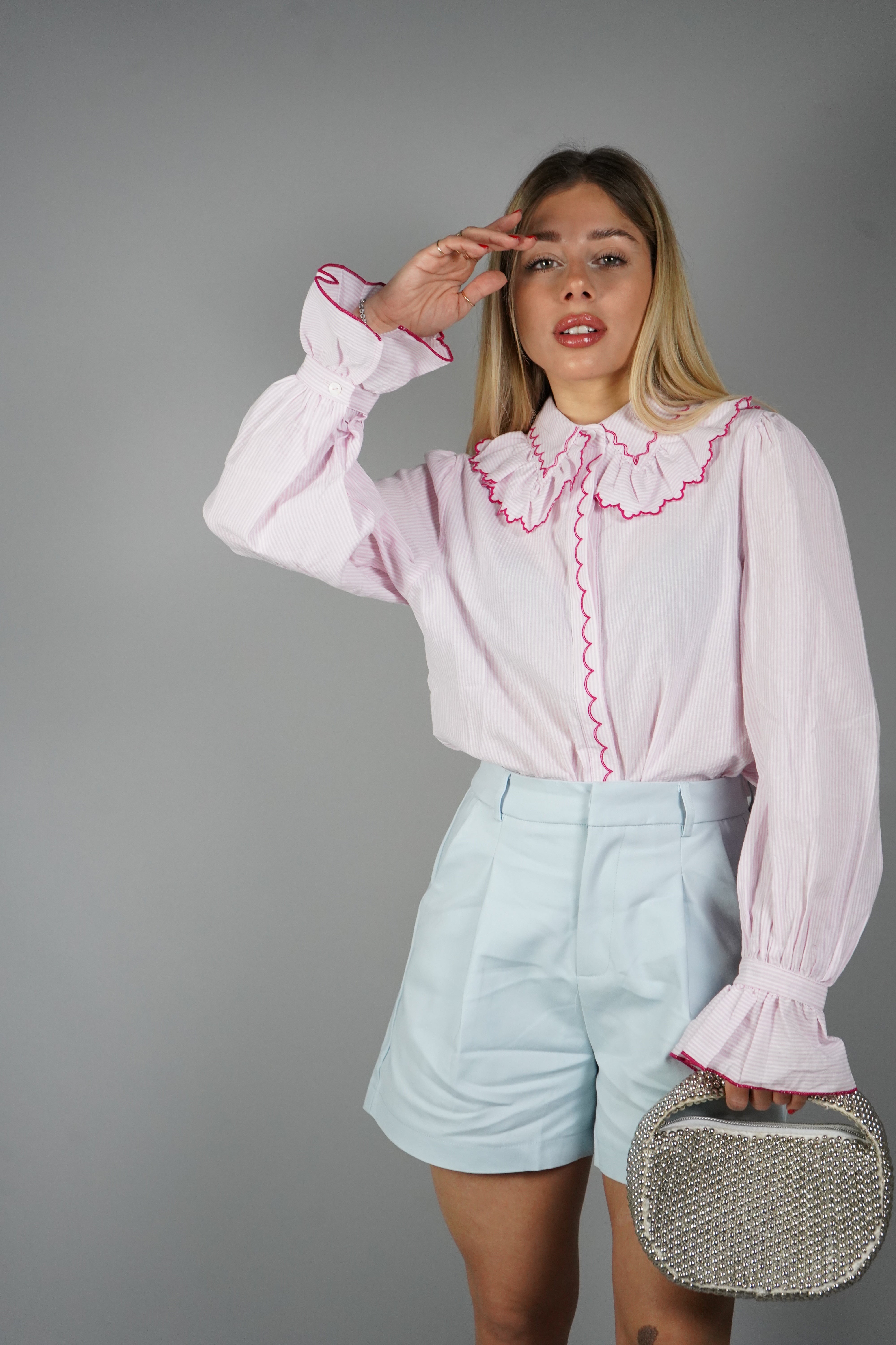 SHORTS TREDICI CELESTE POLVERE