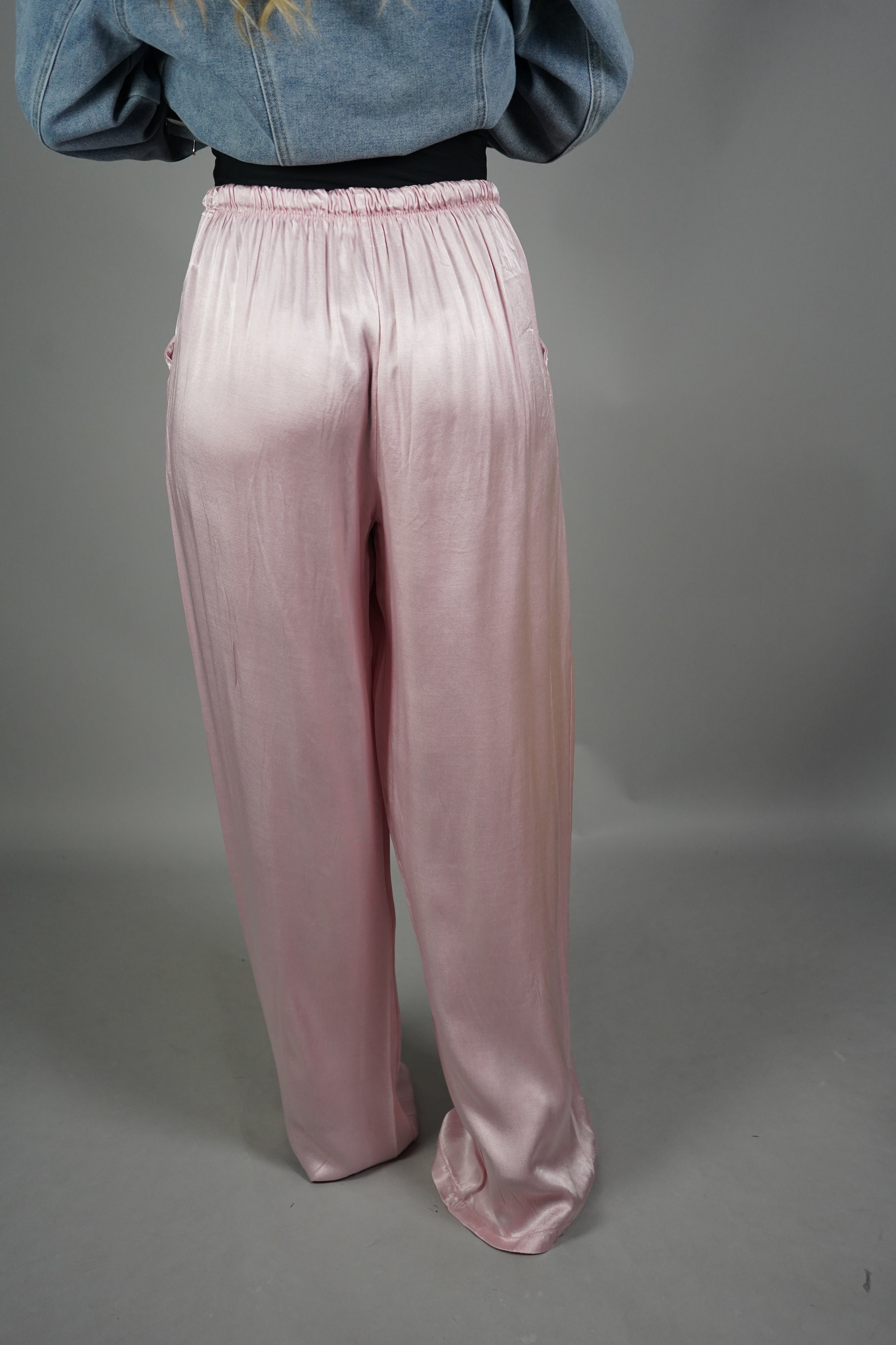 PANTALONE SATIN ROSA