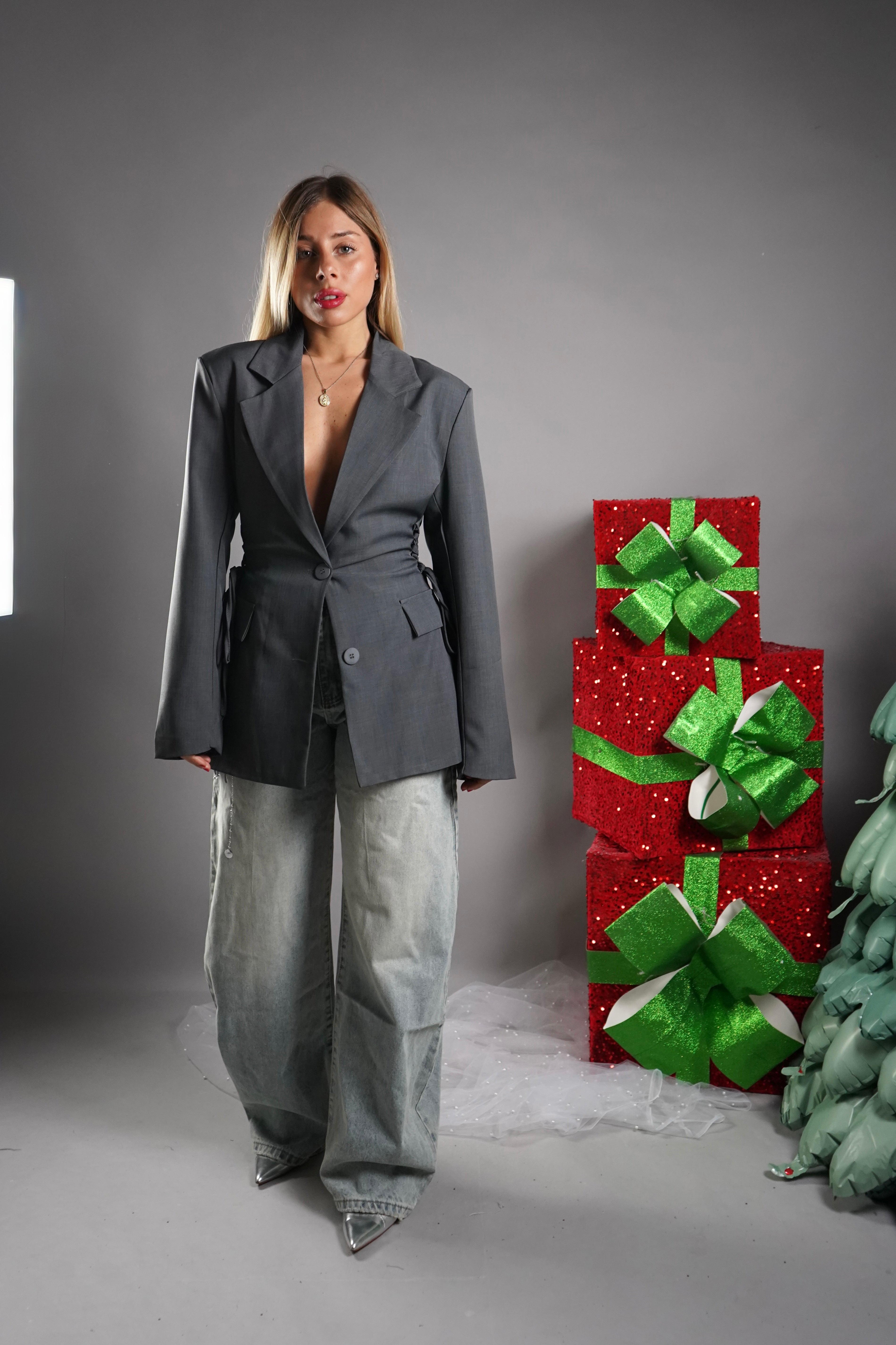 JEANS BAGGY CASCATA ARGENTO