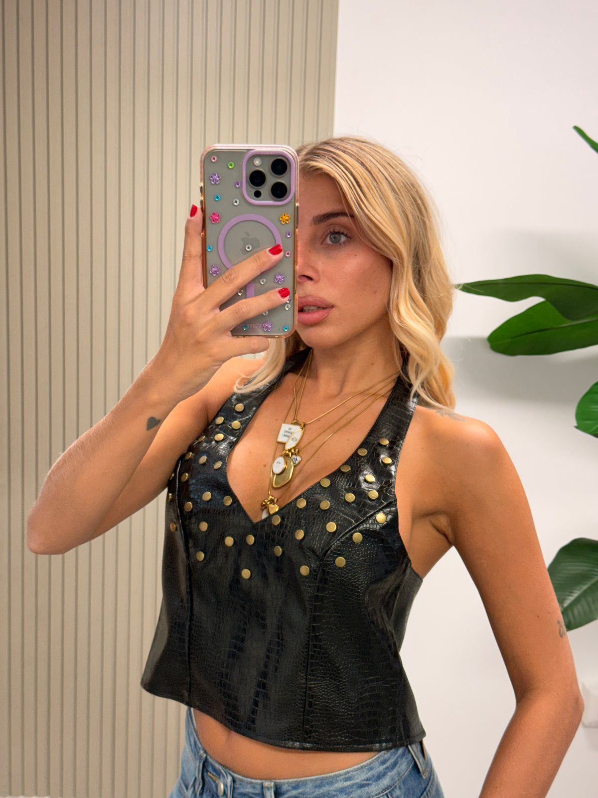 TOP ECOPELLE NERO