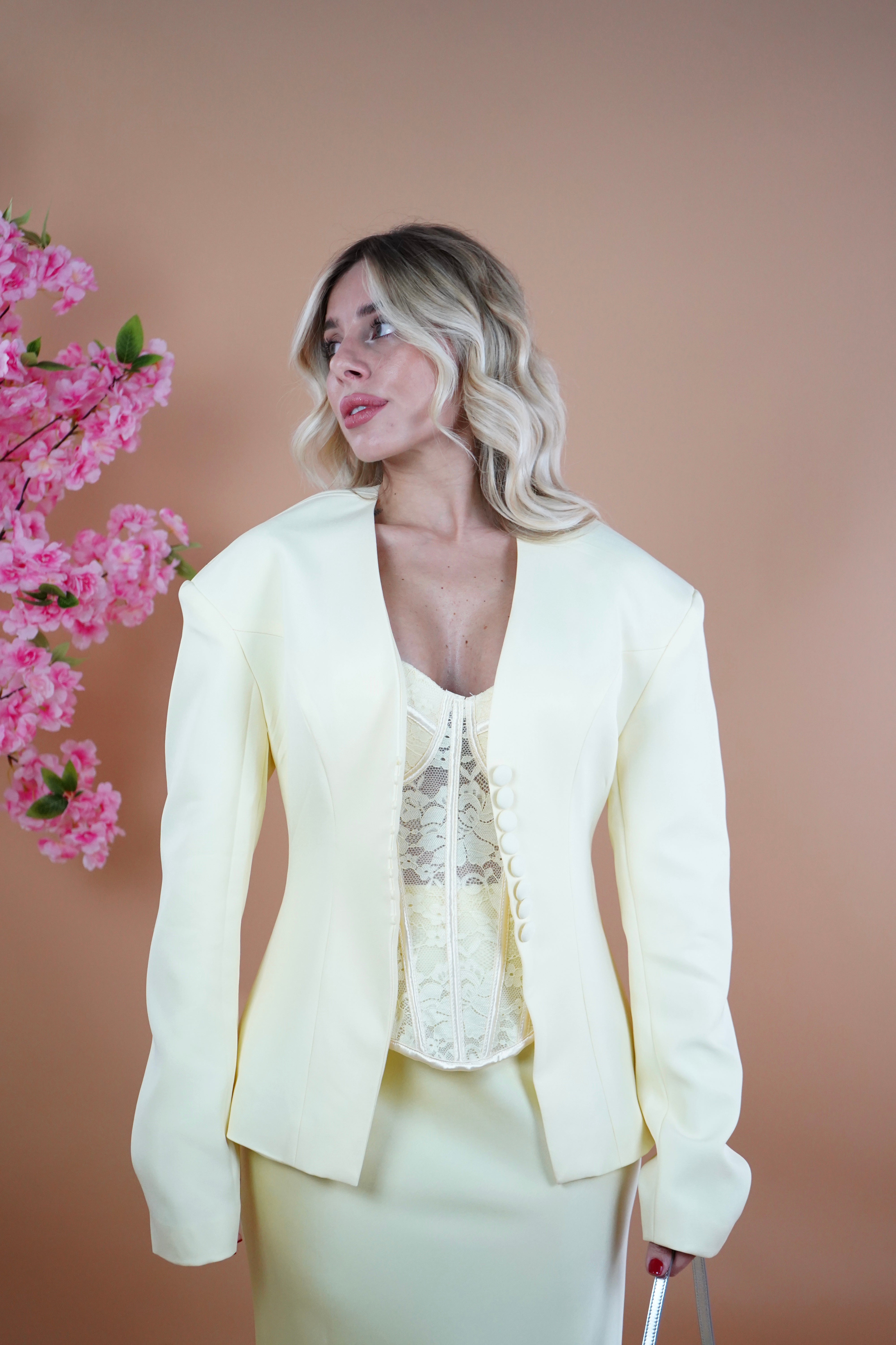 BLAZER AVVITATO GIALLO