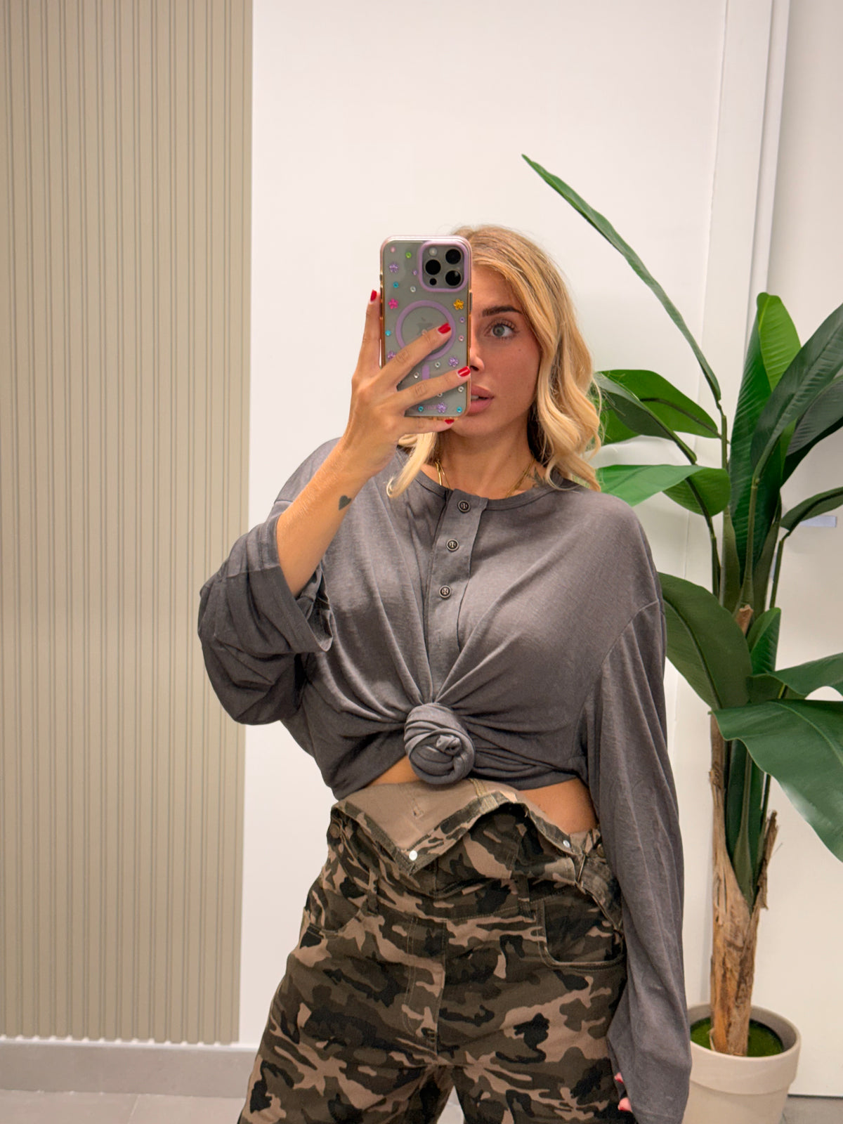 MAXI T-SHIRT BOYFRIEND GRIGIO