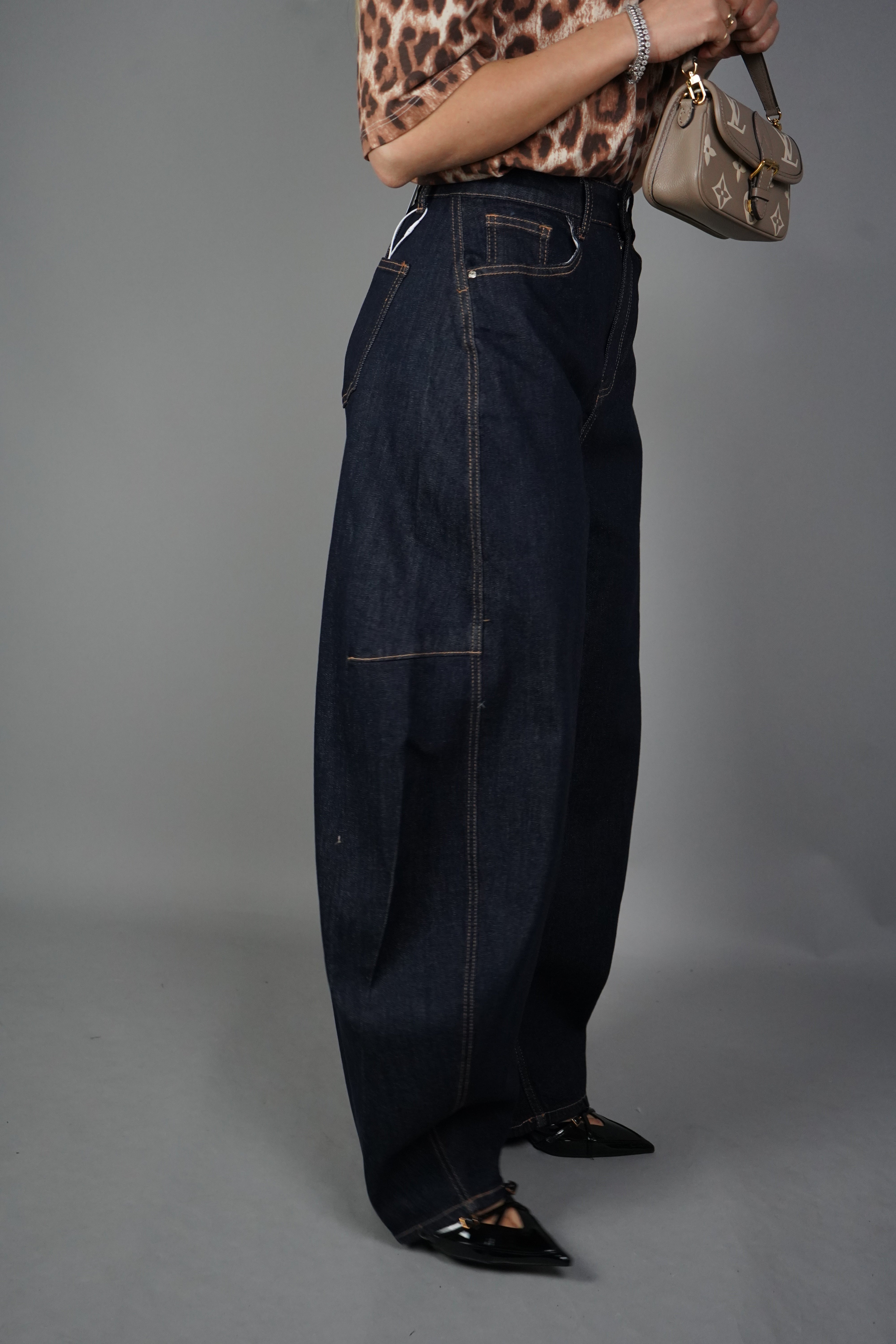 JEANS BALLON FIT DENIM SCURO