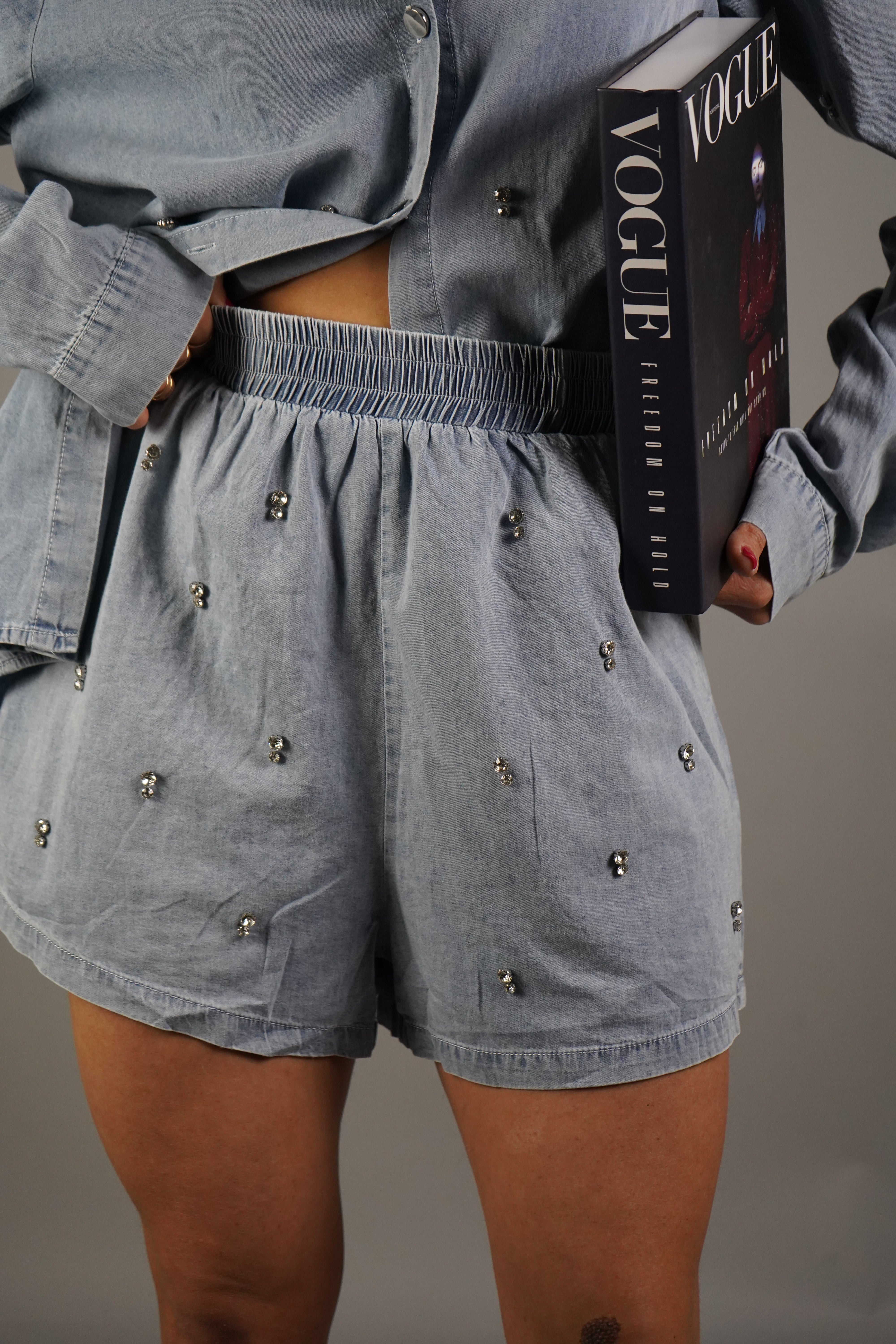 COORDINATO DENIM E STRASS