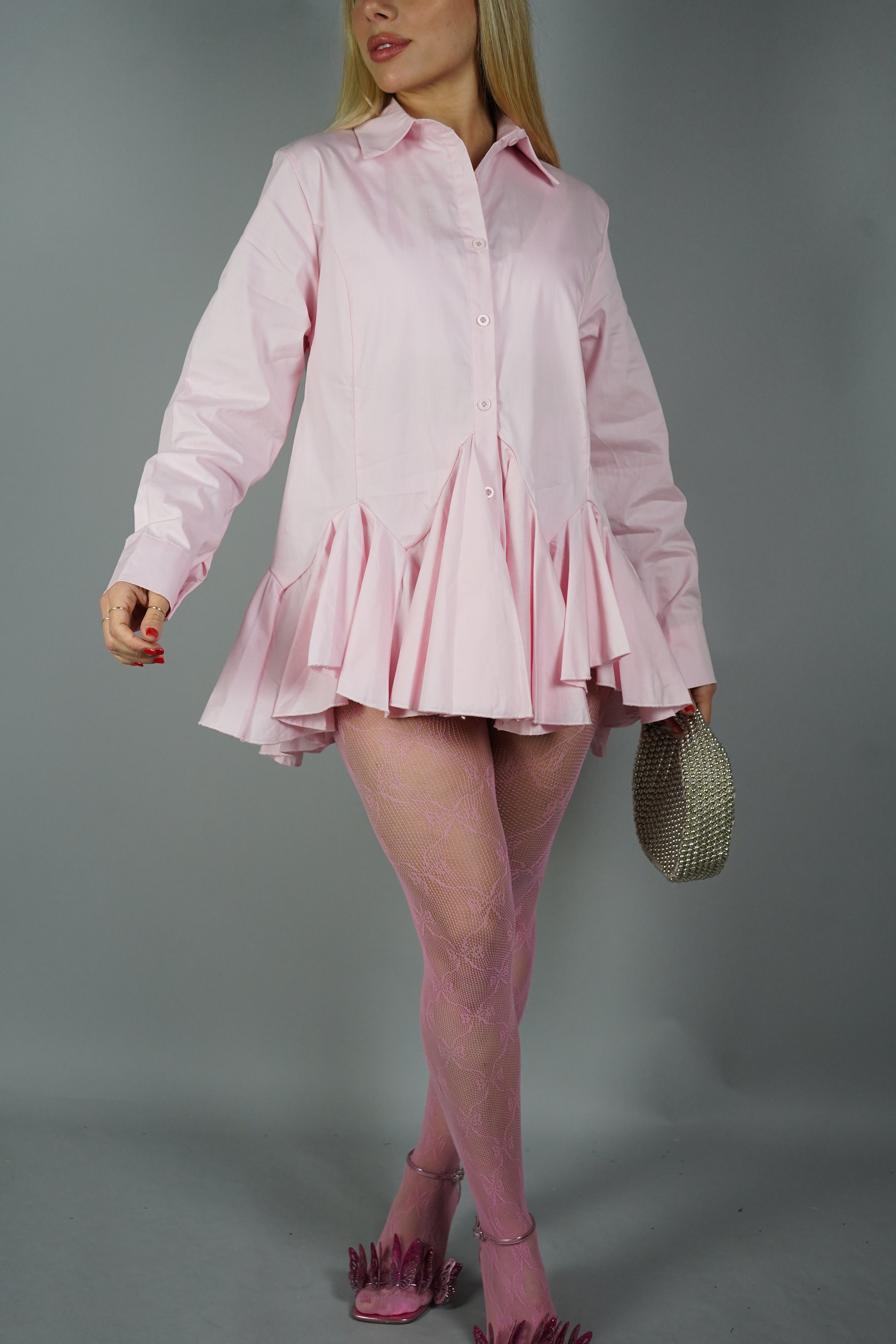 MAXI CAMICIA VOILÀ ROSA
