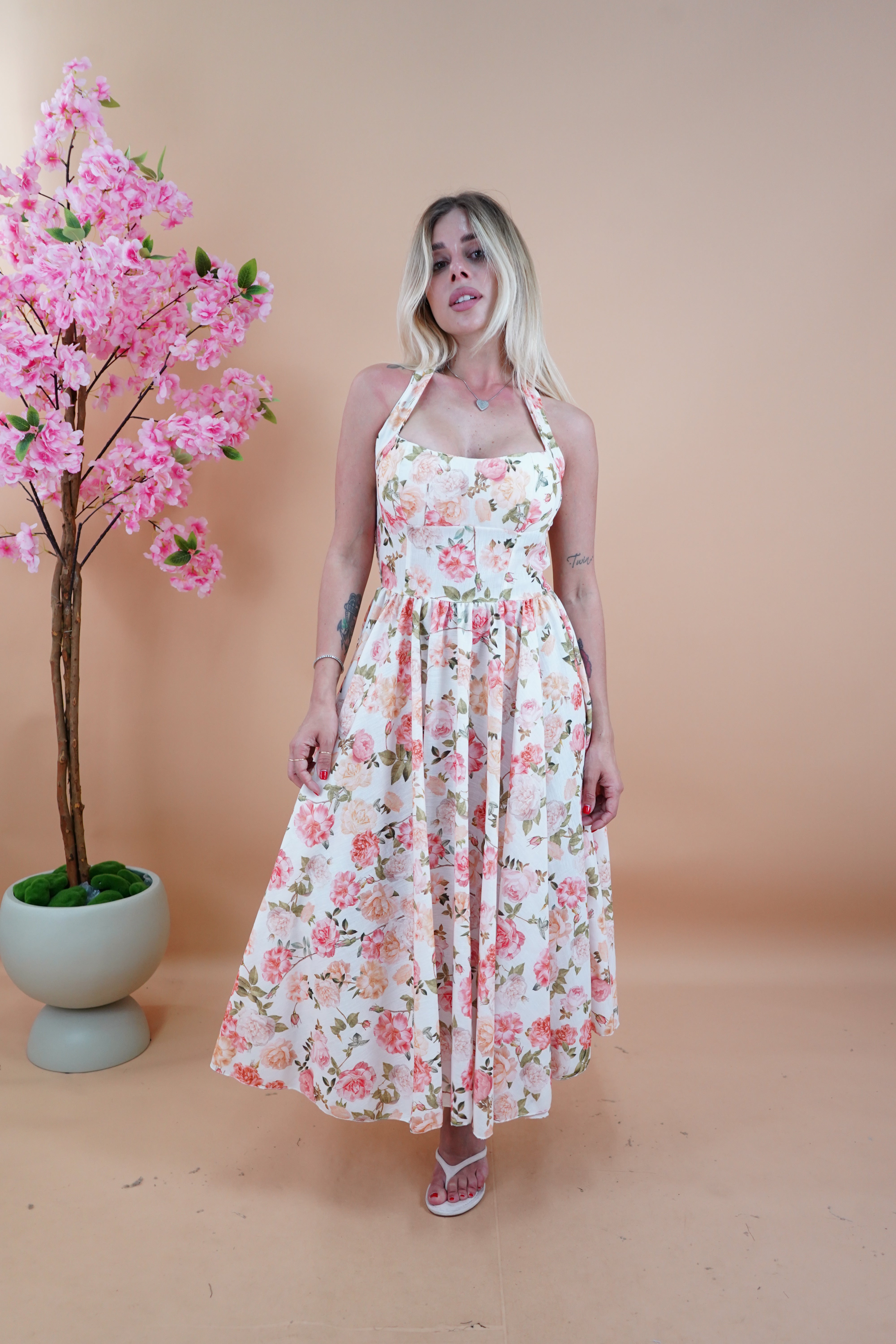 LONG DRESS FIORATO