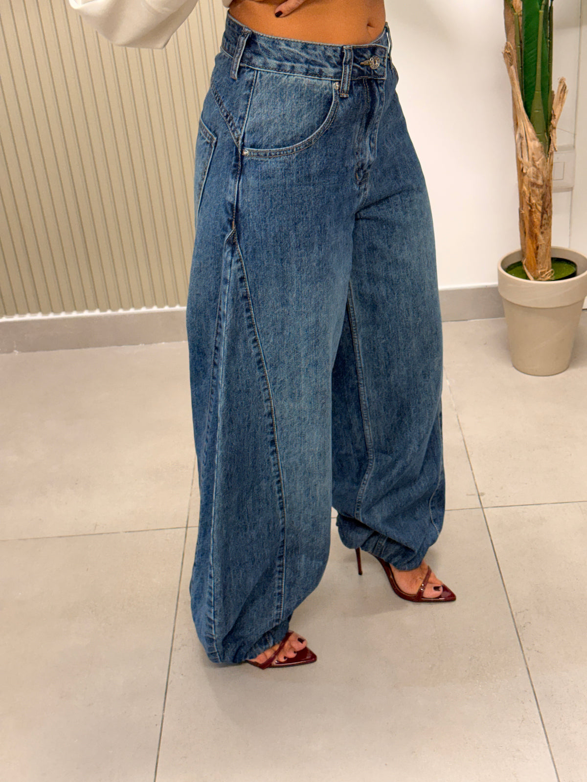 JEANS BALLON CON ELASTICO