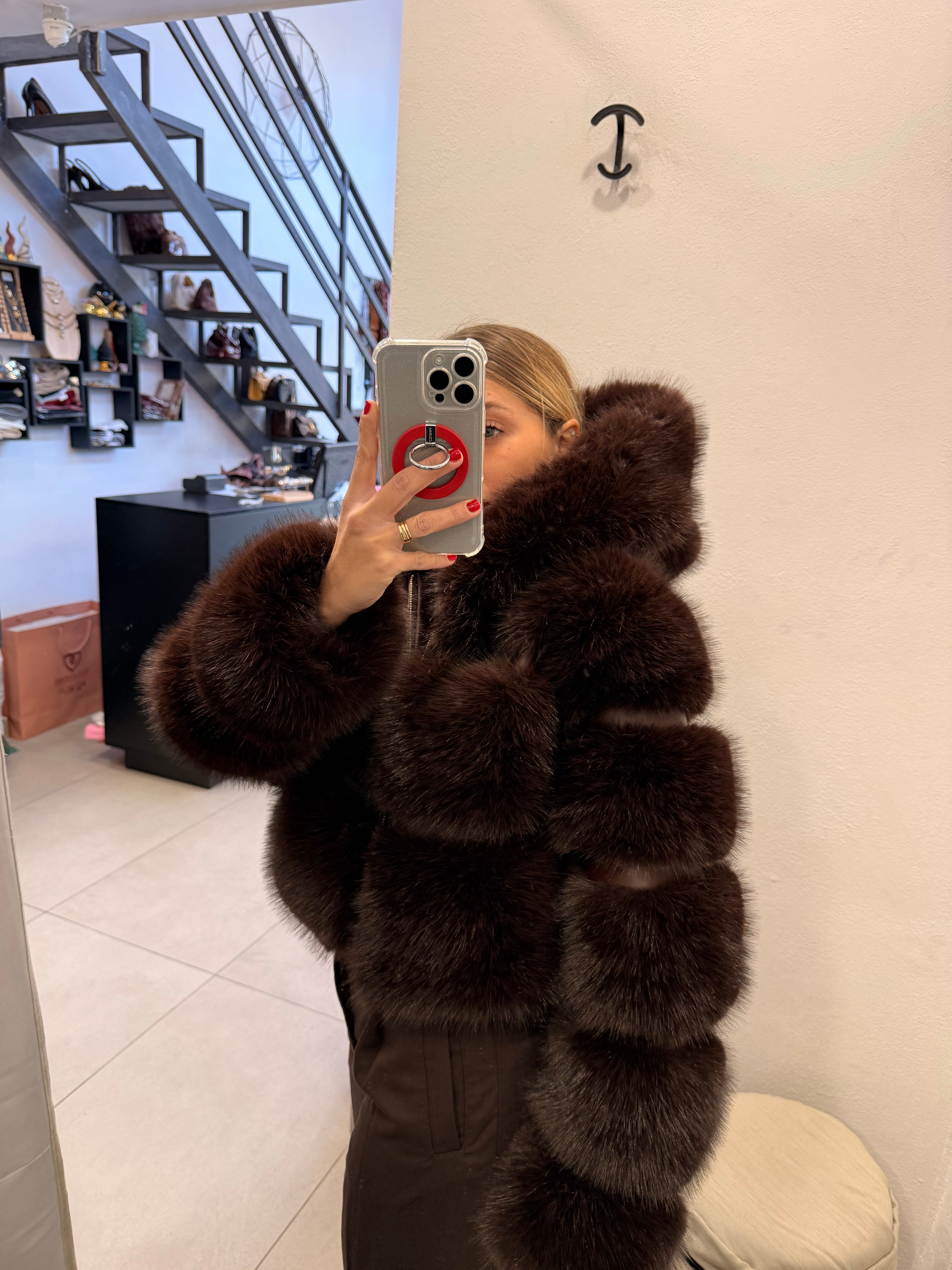 PELLICCIA LUXURY CROP MARRONE