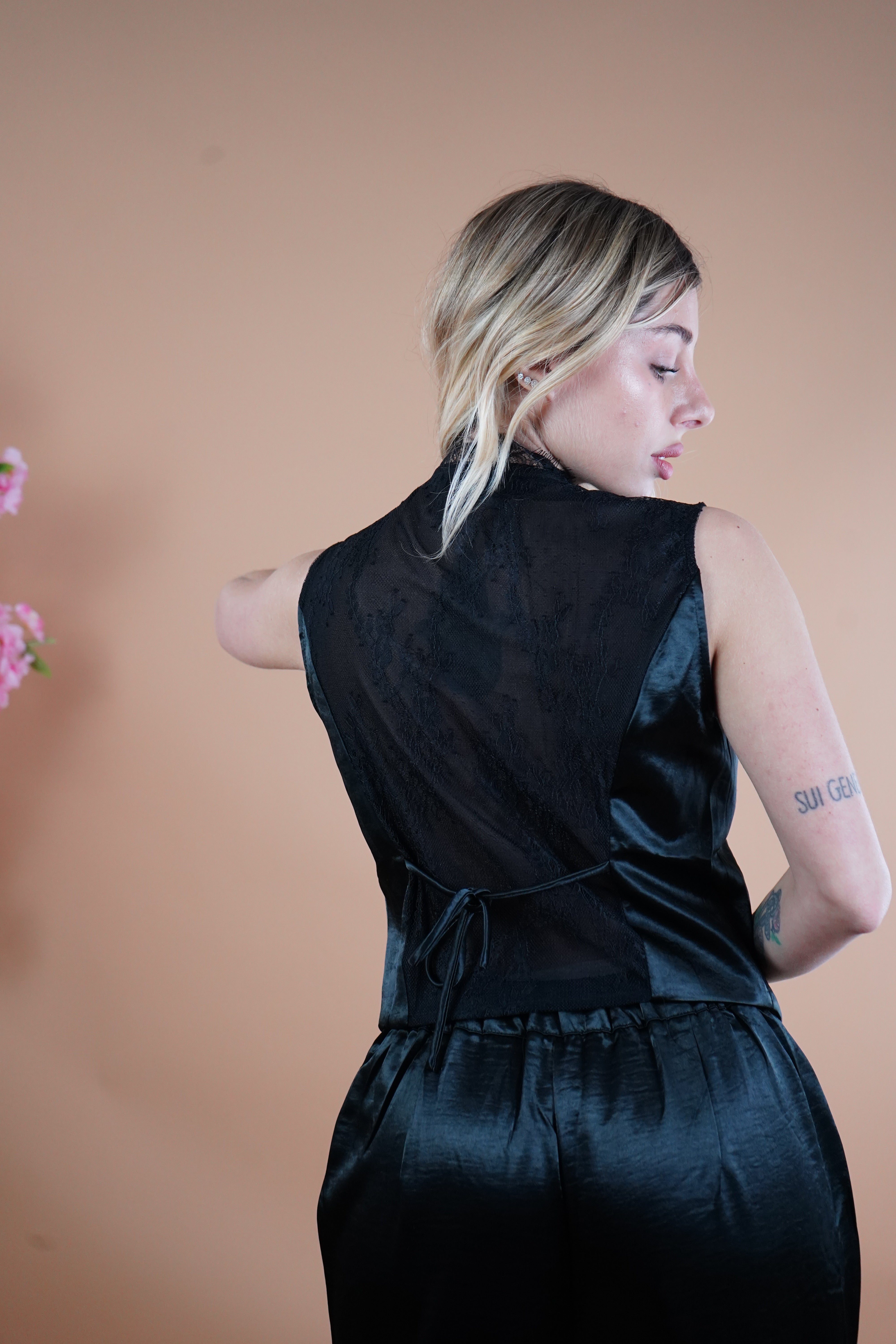 TAILLEUR SATIN GIOVANNA NERO