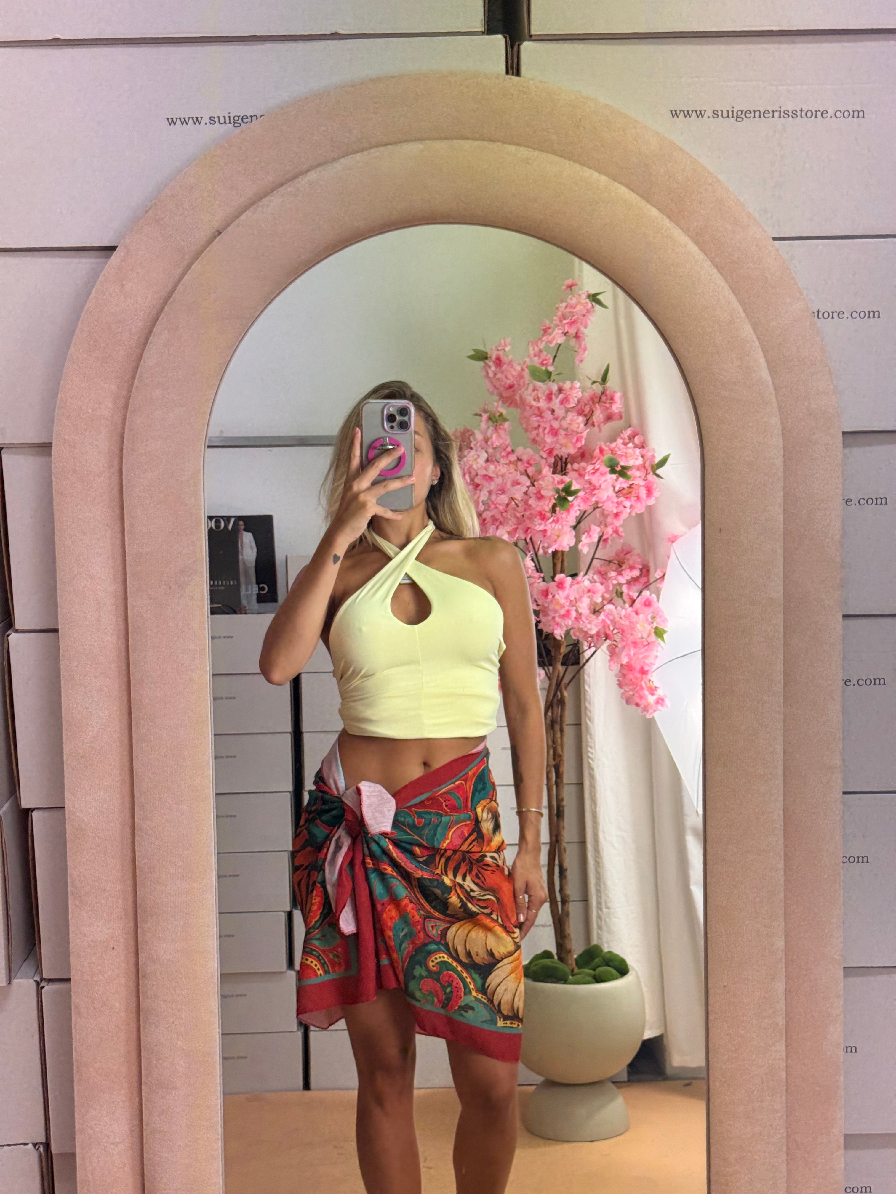 TOP INCROCIO GIALLO