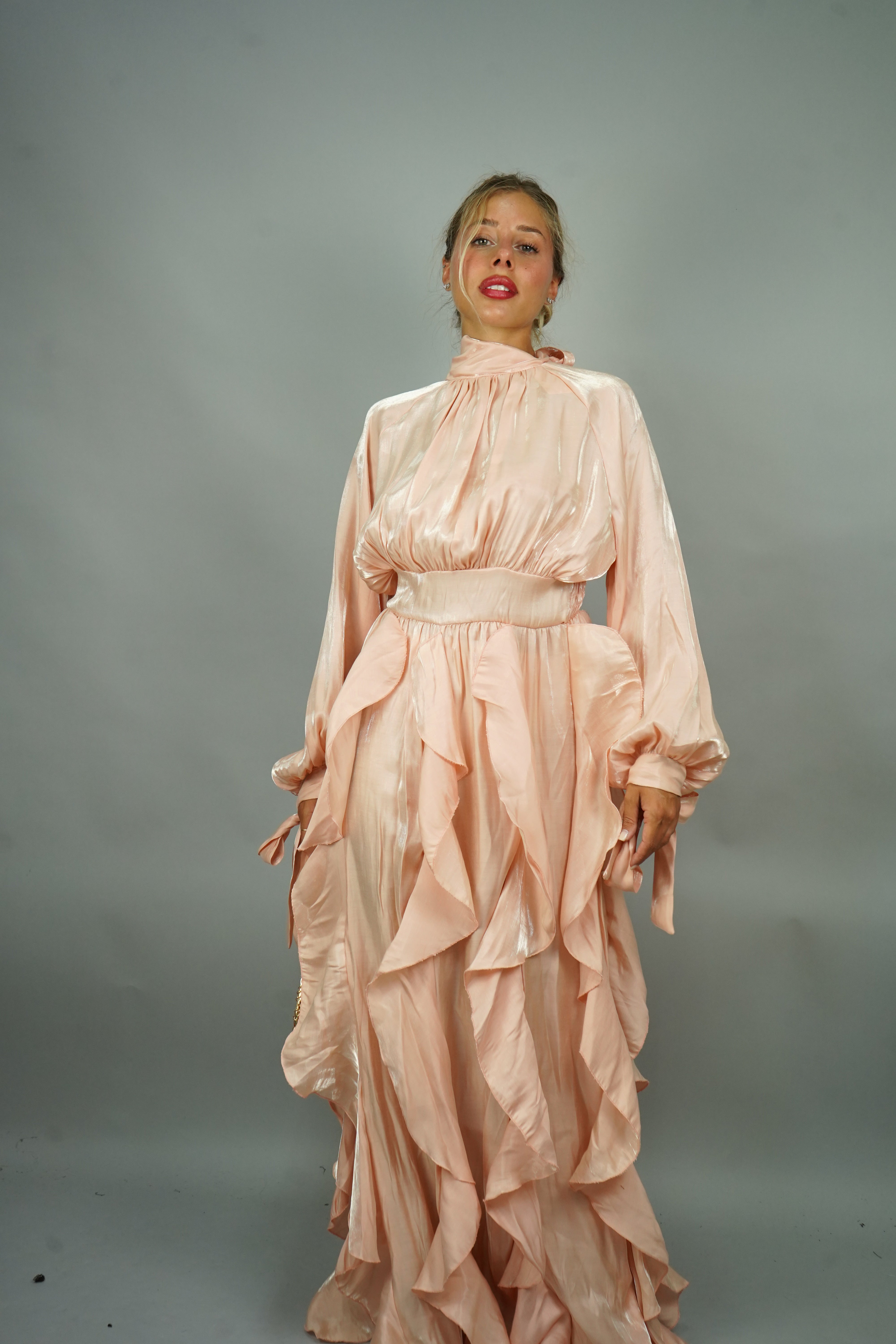 LONG DRESS PARTENOPE SALMONE