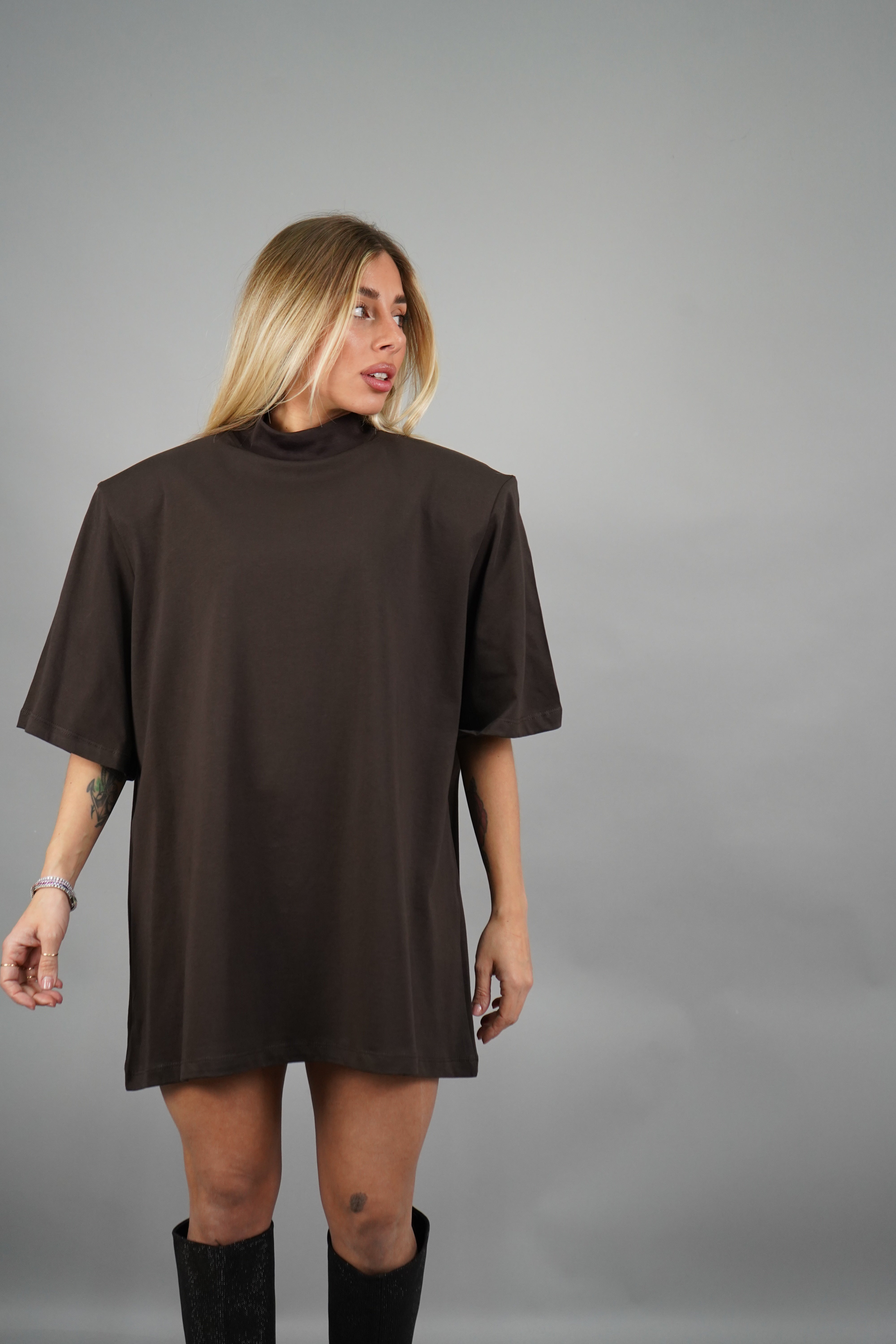 MAXI T-SHIRT CLOE MARRONE